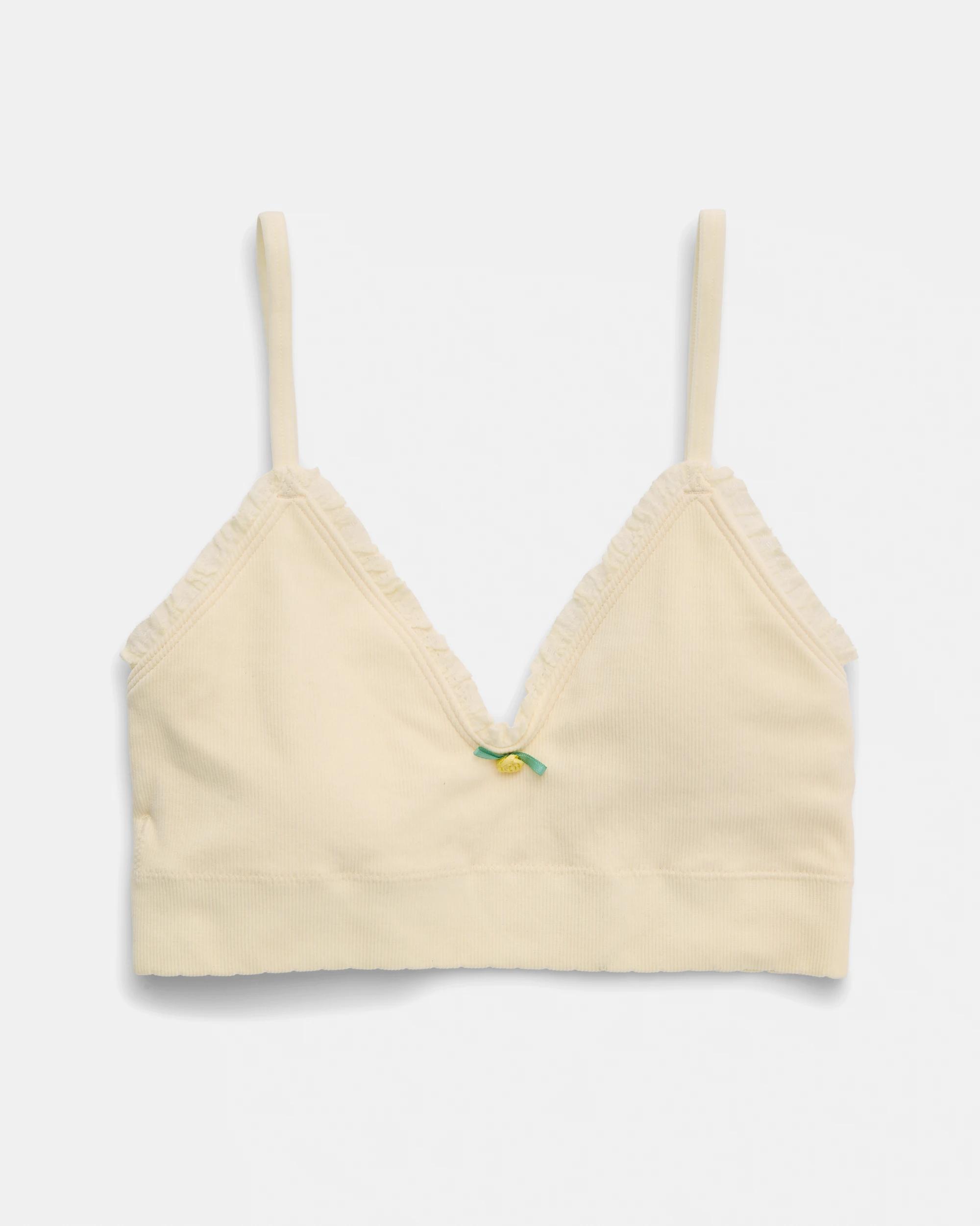 3 2 Pack Seamfree Rib Bralette Lemoncello, 3 of 10