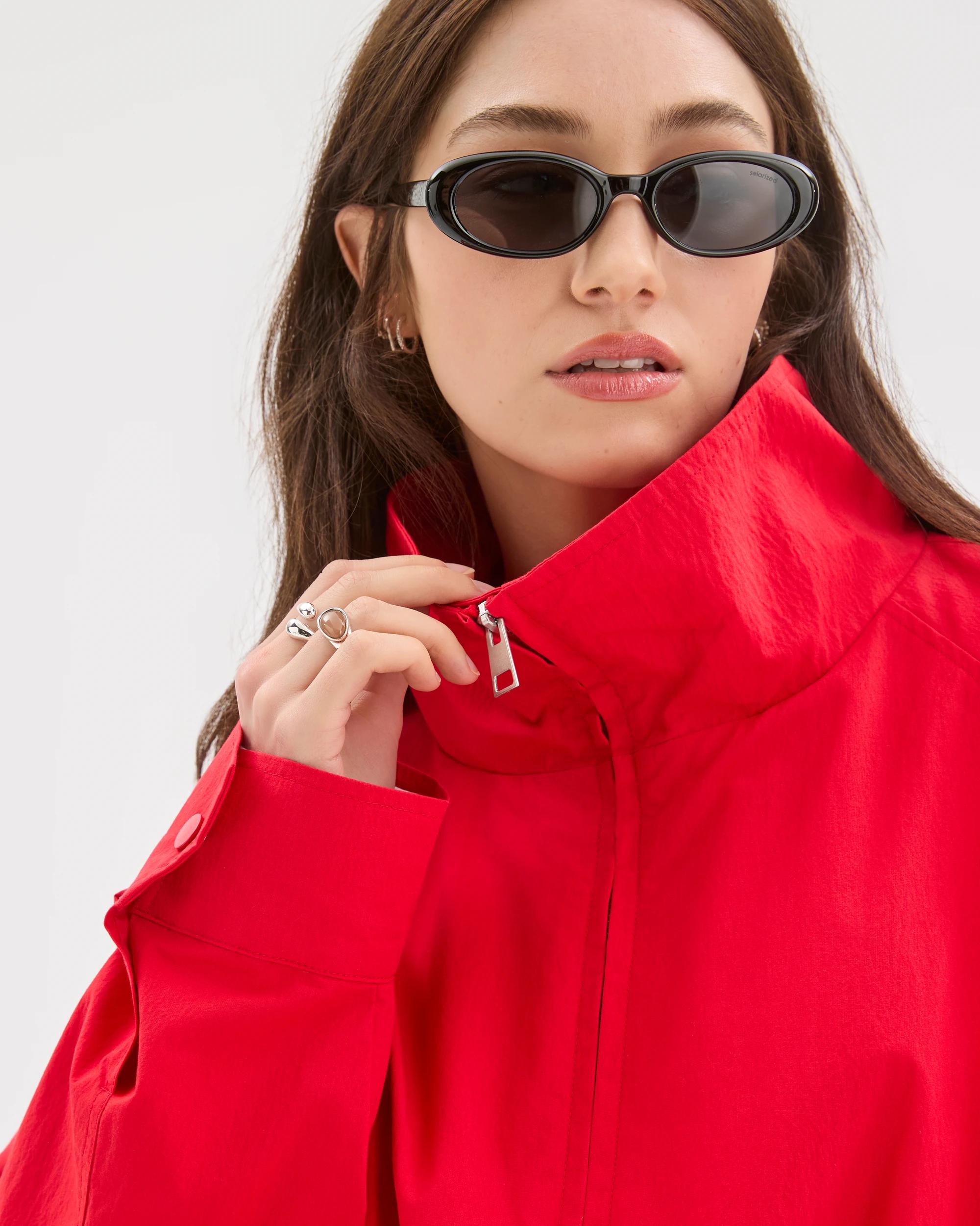 7 Lily Loves Australian Cotton Blend Parker Jacket FLAME, 7 of 8