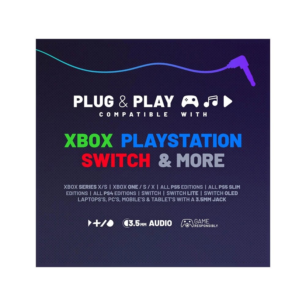 4 4Gamers Panther Premium Gaming Headset - Glitch Indigo
 - Multi-Coloured,Purple, 4 of 5