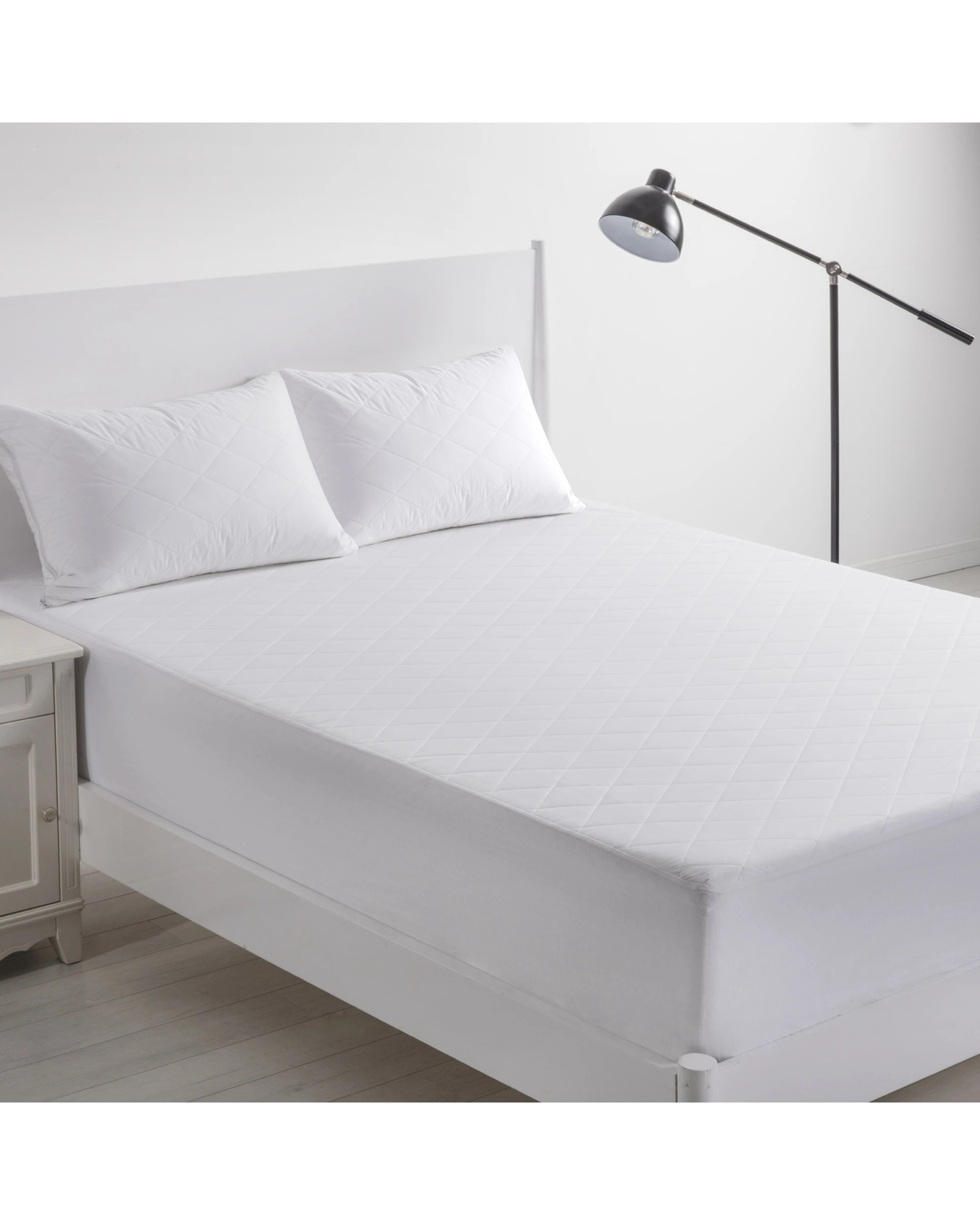 3 Bianca Comfort In Cotton Quilted Mattress Protector King - White, 3 of 4