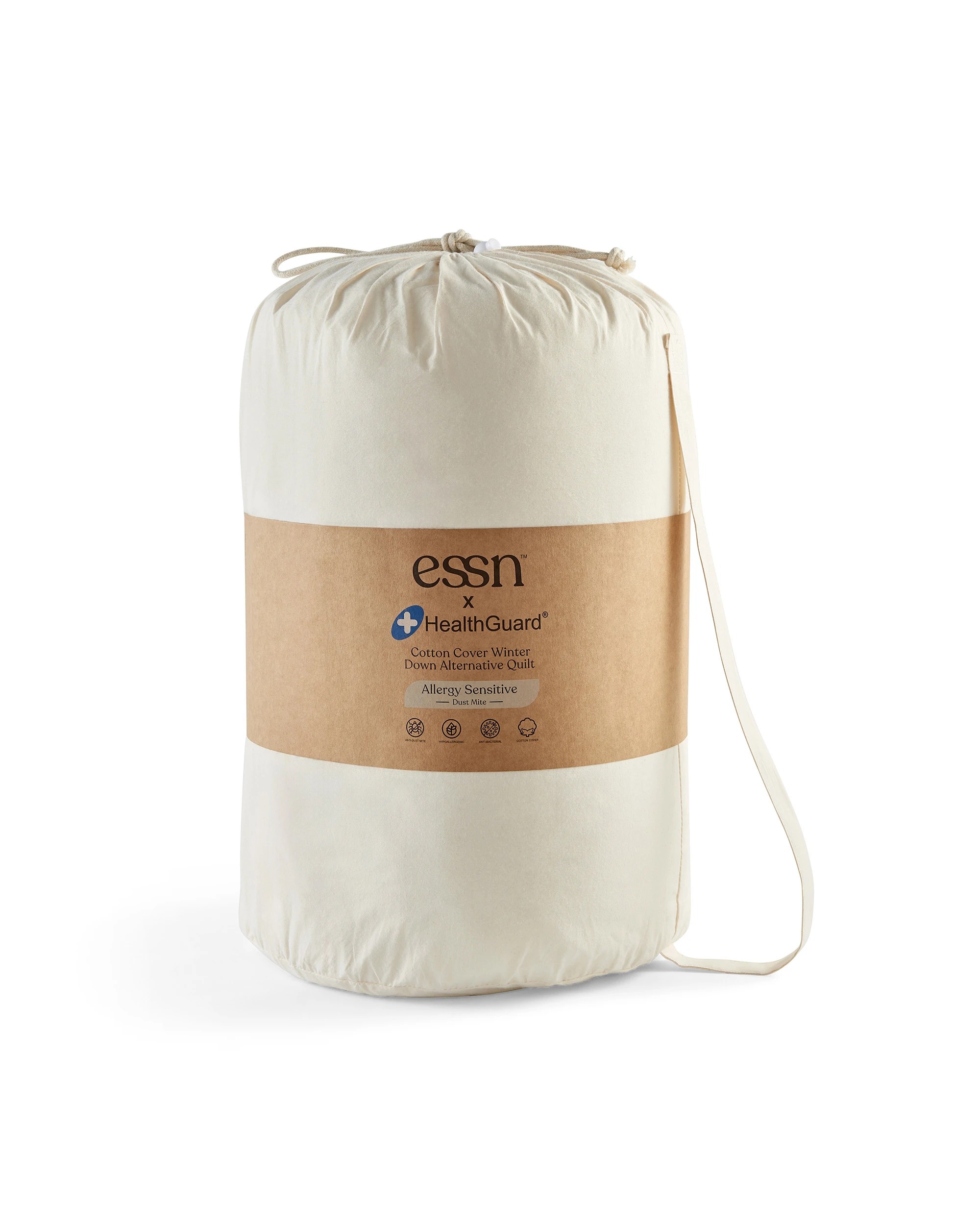 6 ESSN Healthguard Allergy Sensitive Cotton Cover Winter Down Alternative Quilt - Queen Bed - White, 6 of 7