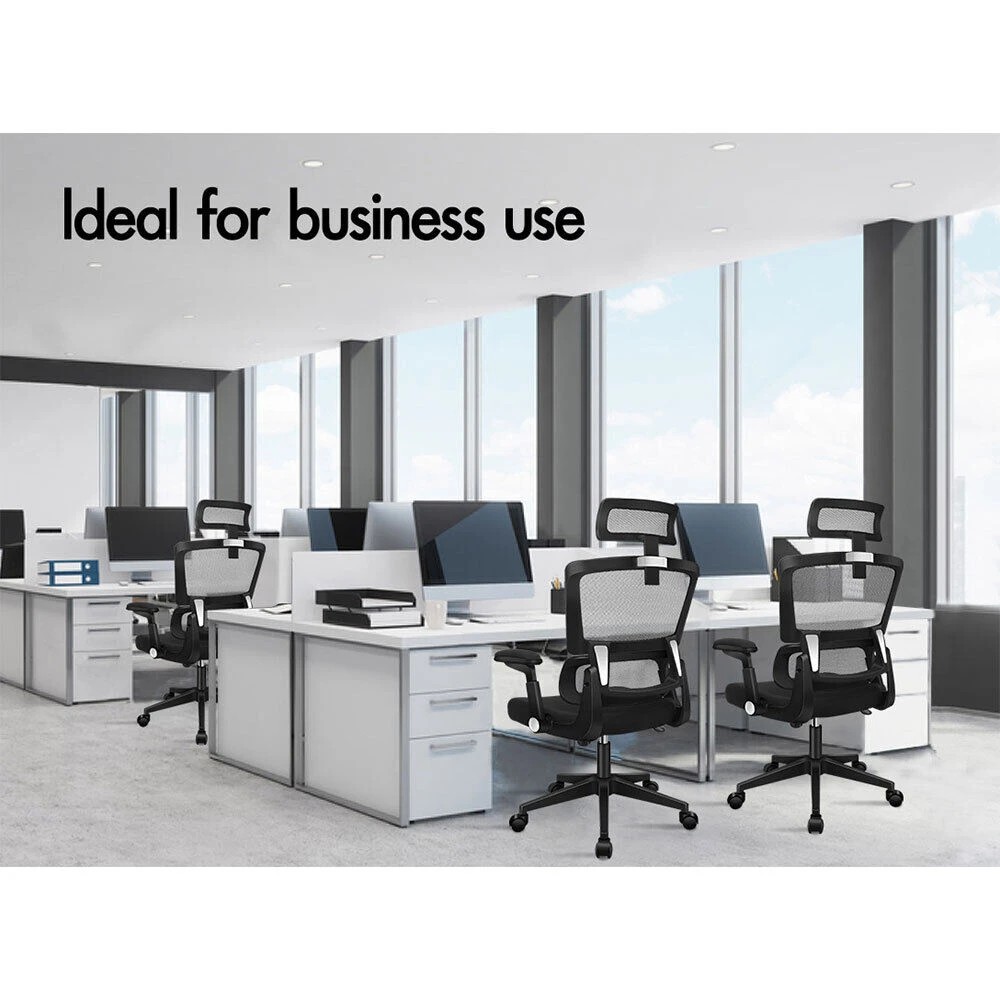 10 Alfordson Mesh Office Chair Executive Computer Chairs Study Work Gaming Seat - Black, 10 of 10