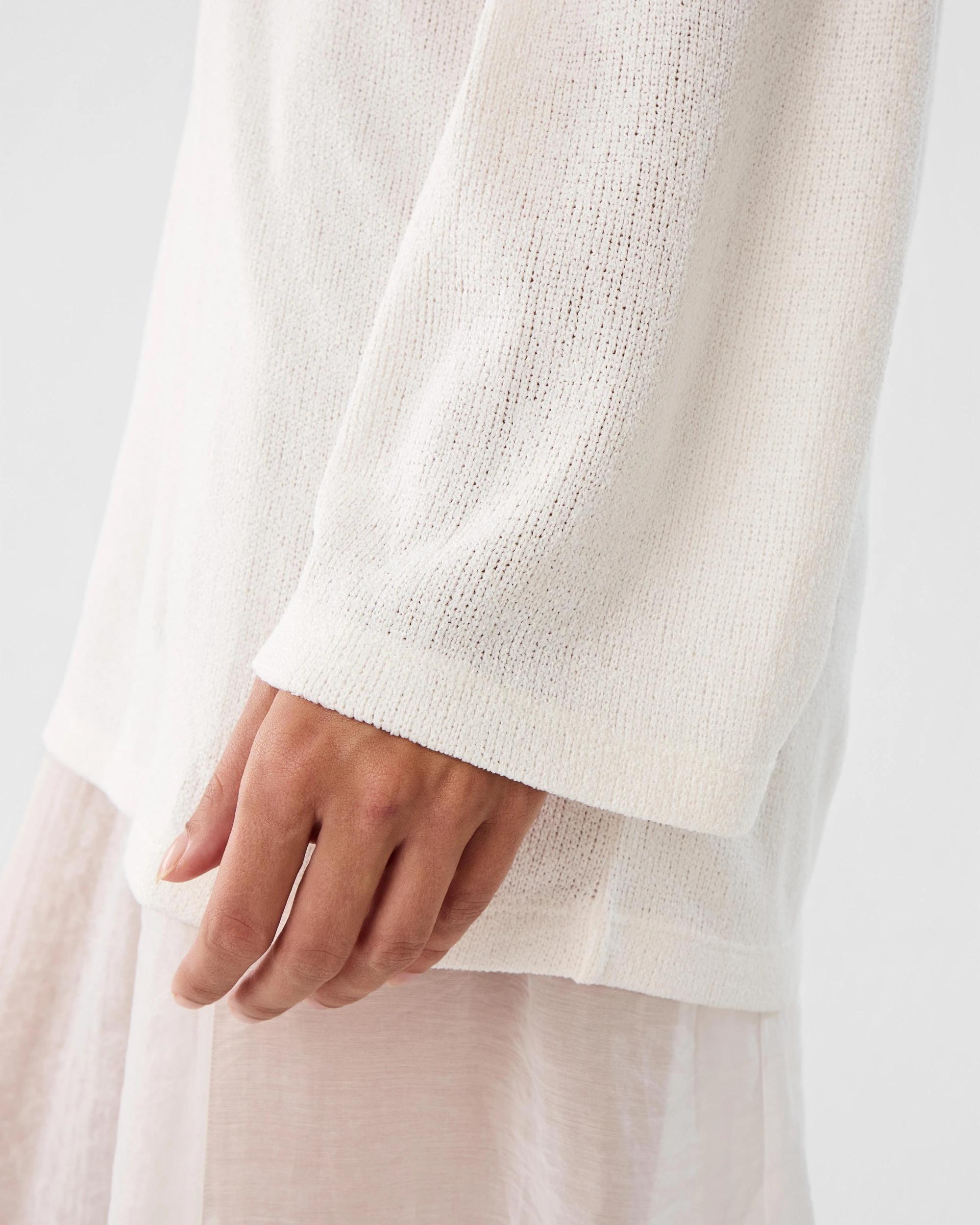 7 Long Sleeve 2-in-1 Jumper Maxi Dress Cld White, 7 of 9
