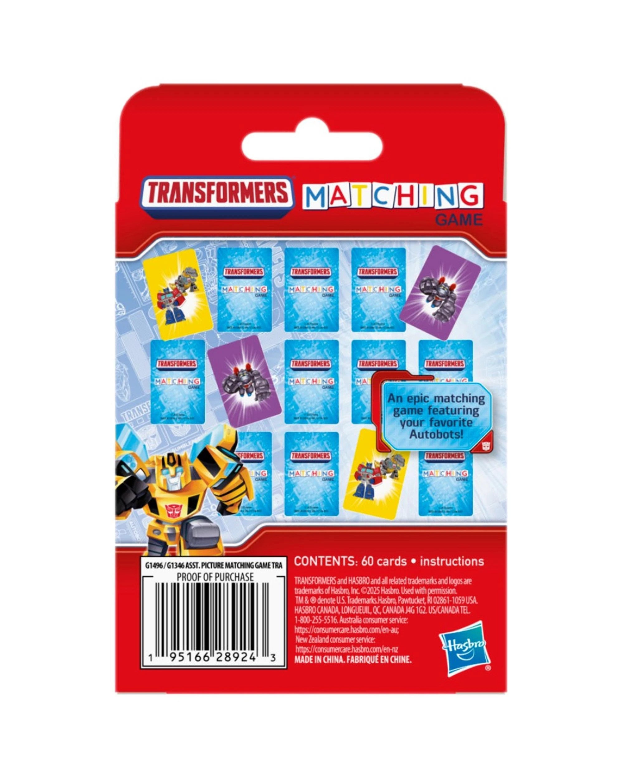 5 Transformers Matching Card Game, 5 of 5