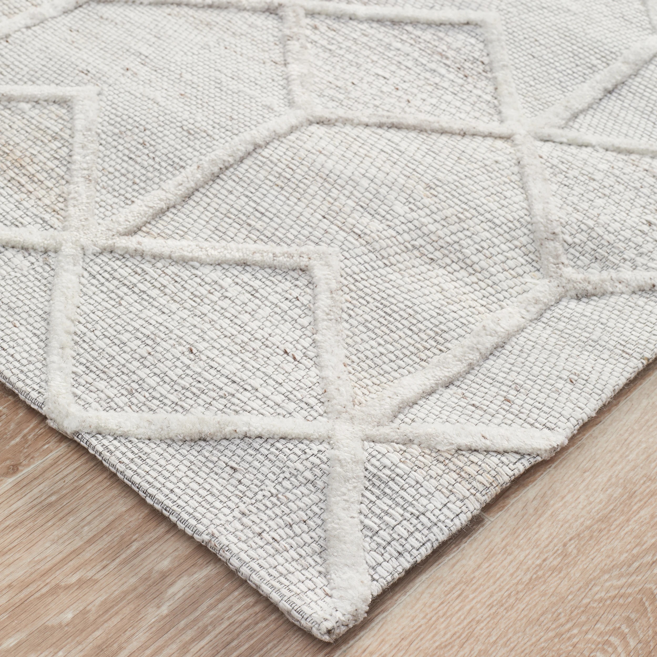 3 Common Ground Rugs Tableau 5055 280x190cm - Large Hand Loomed Rug - Silver, 3 of 6