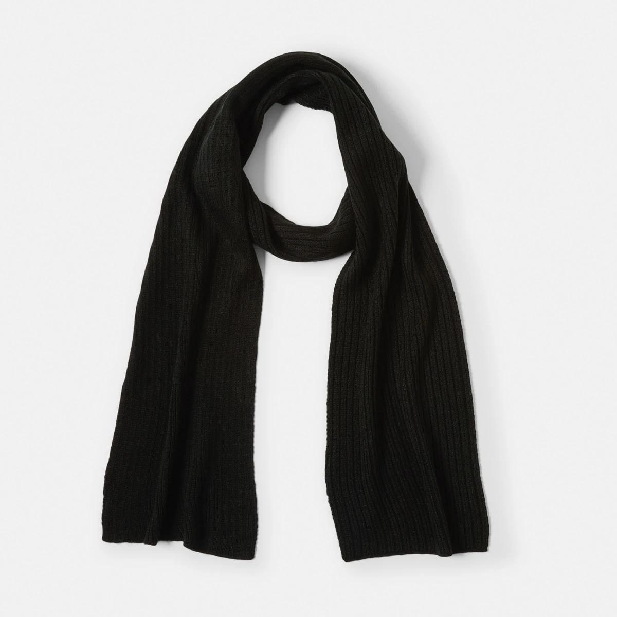 1 Rib Scarf Black, 1 of 3