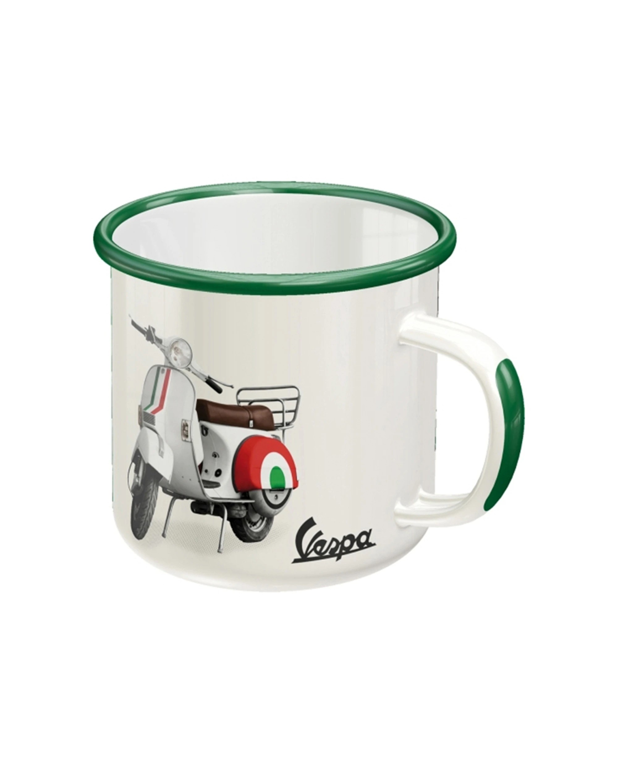 2 Nostalgic-Art Enamel Mug 360ml Mug - Vespa Italian Legend - Green, 2 of 4