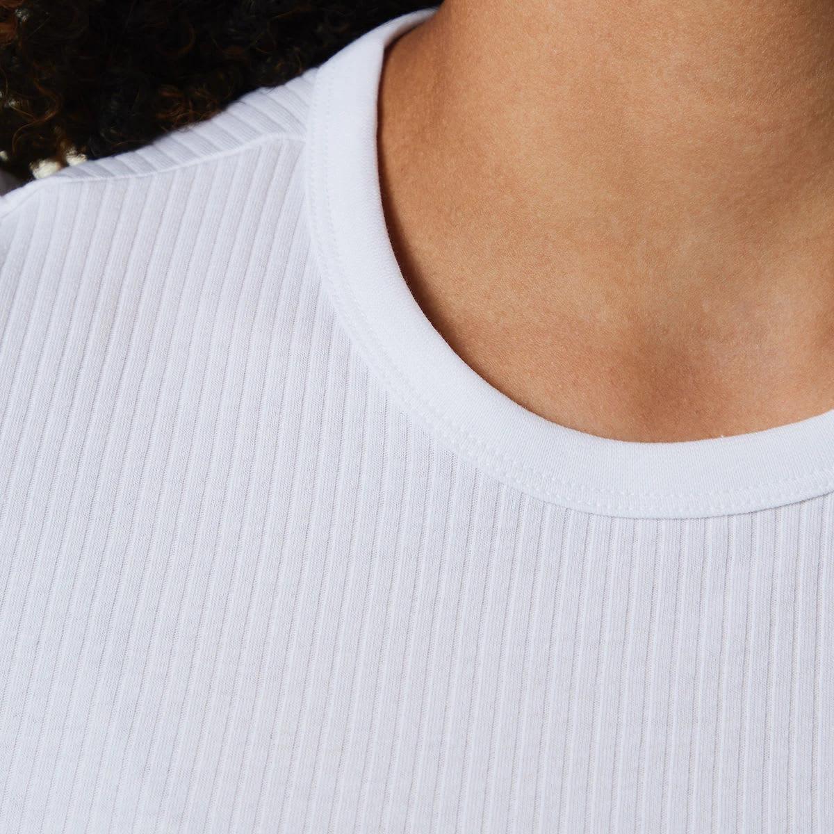 6 Short Sleeve Rib Crew Neck T-shirt White, 6 of 7