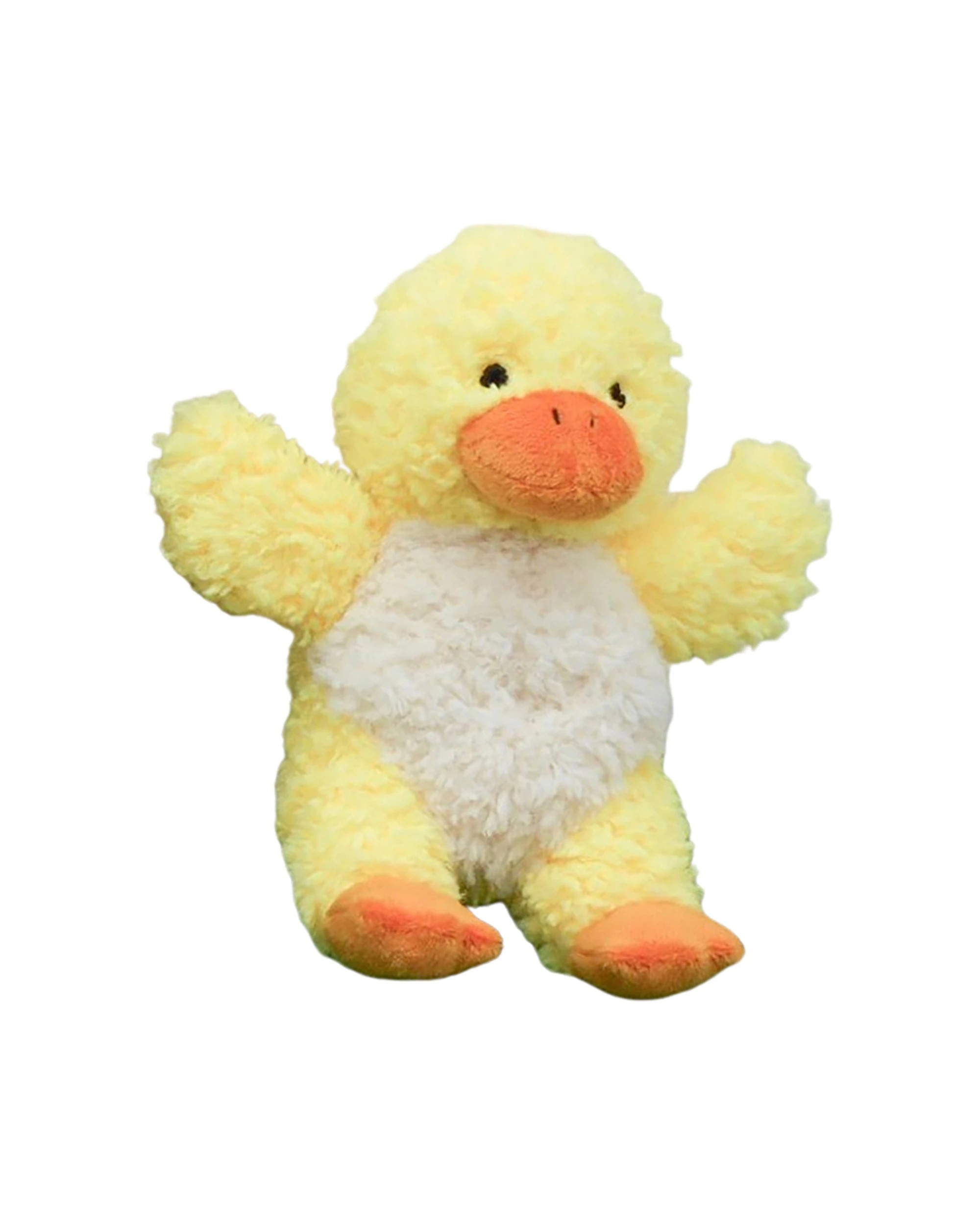 1 Urban Products Curly 18cm Duck Soft Fabric Animal Plush Toy - Yellow, 1 of 2