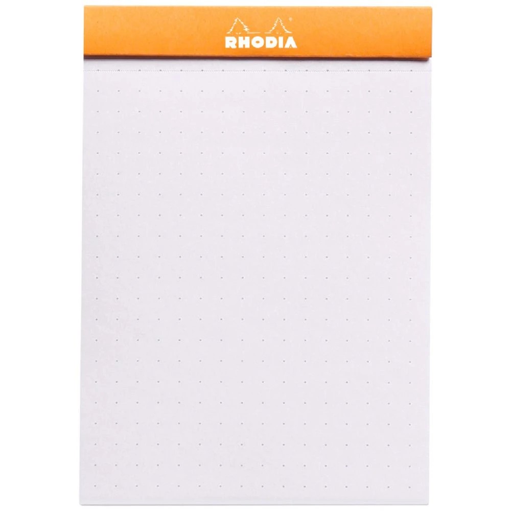 2 Rhodia No. 12 85 x 120mm Dot Grid Pad Orange Sheets, 2 of 4