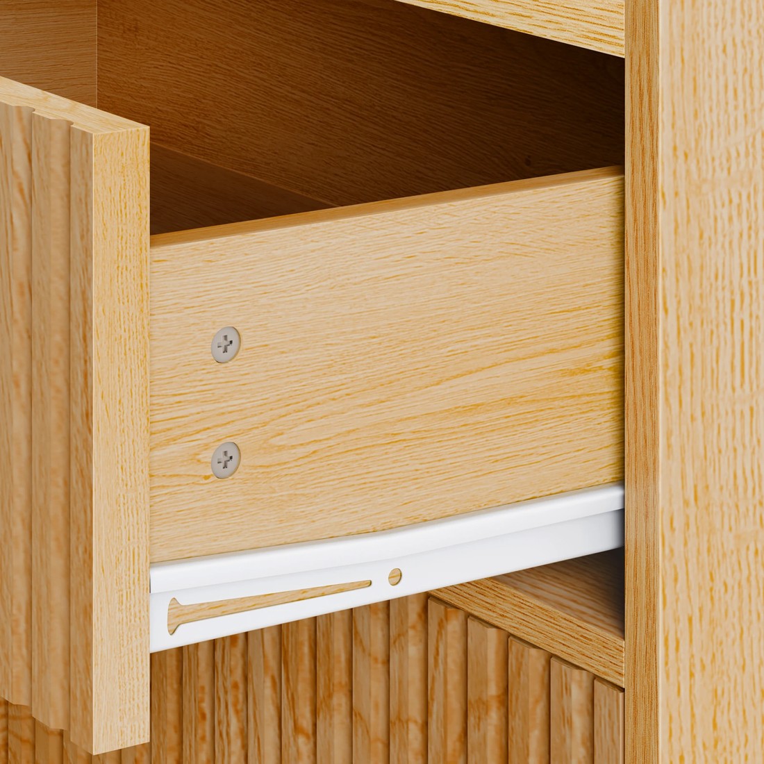 8 Alfordson 4 Chest of Drawers Modern Storage Cabinet Dresser Tallboy - Oak, 8 of 10