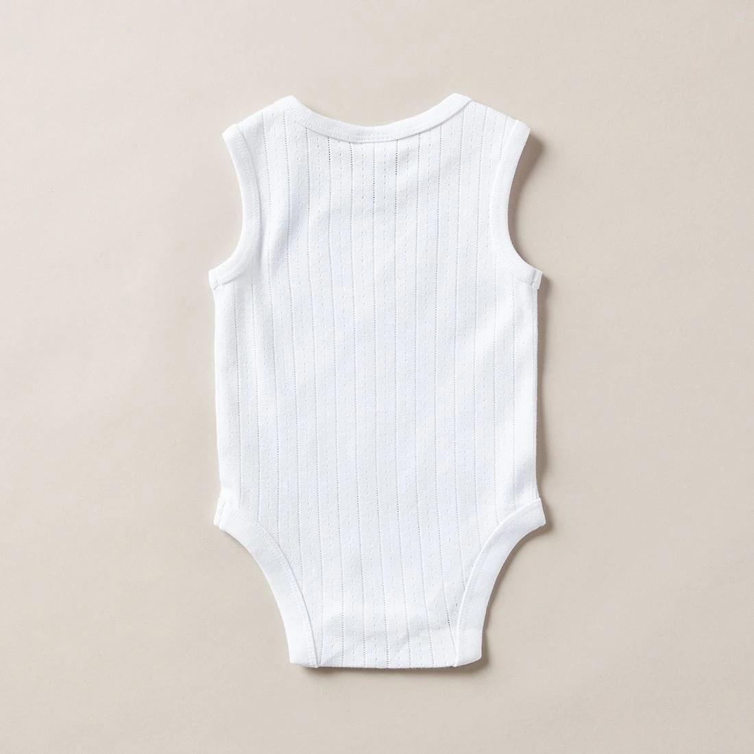2 Target Baby Organic Cotton Pointelle Bodysuit WHITE, 2 of 3