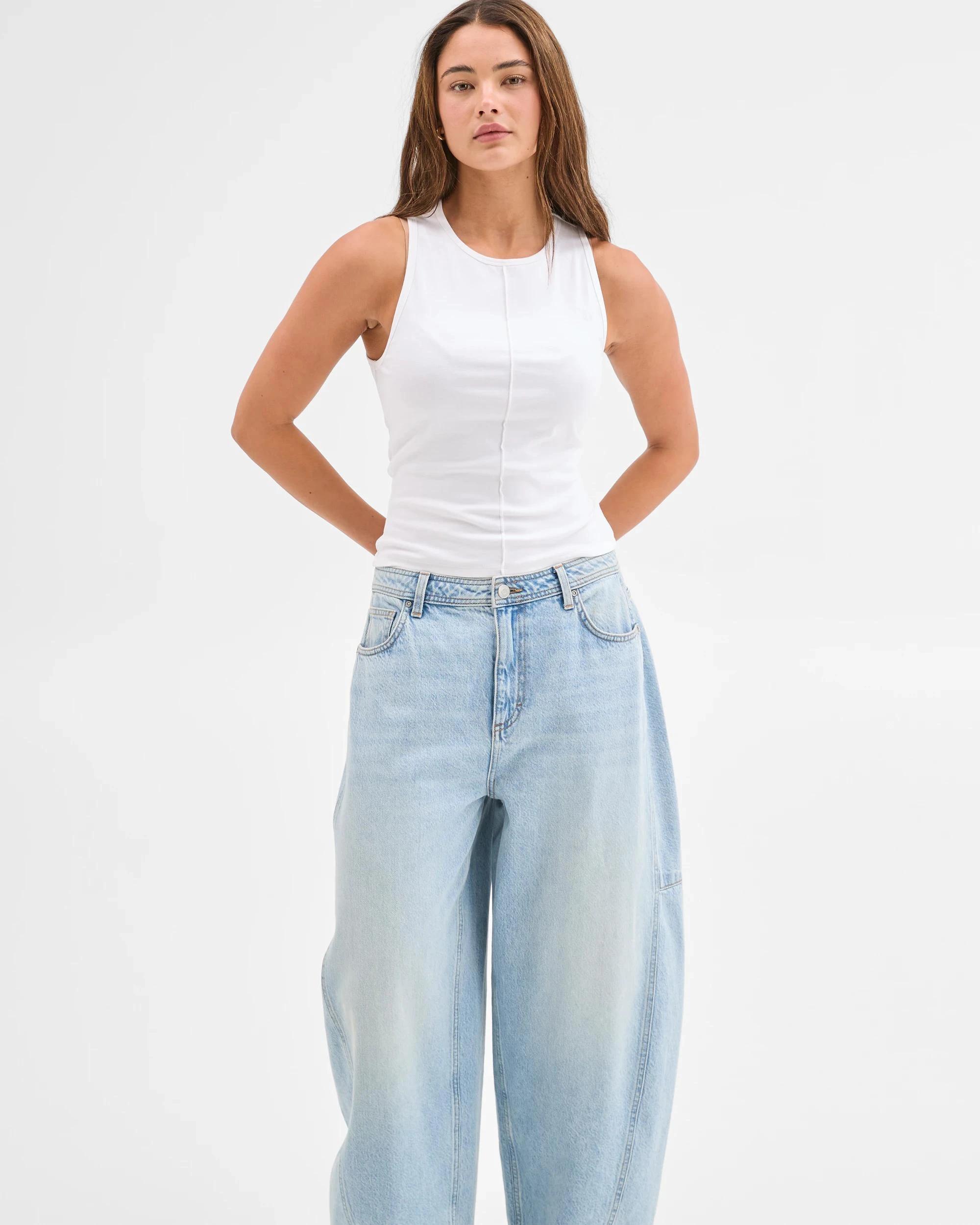 2 Lily Loves Australian Cotton Blend Exposed Seam Tank Top LILY WHITE, 2 of 6