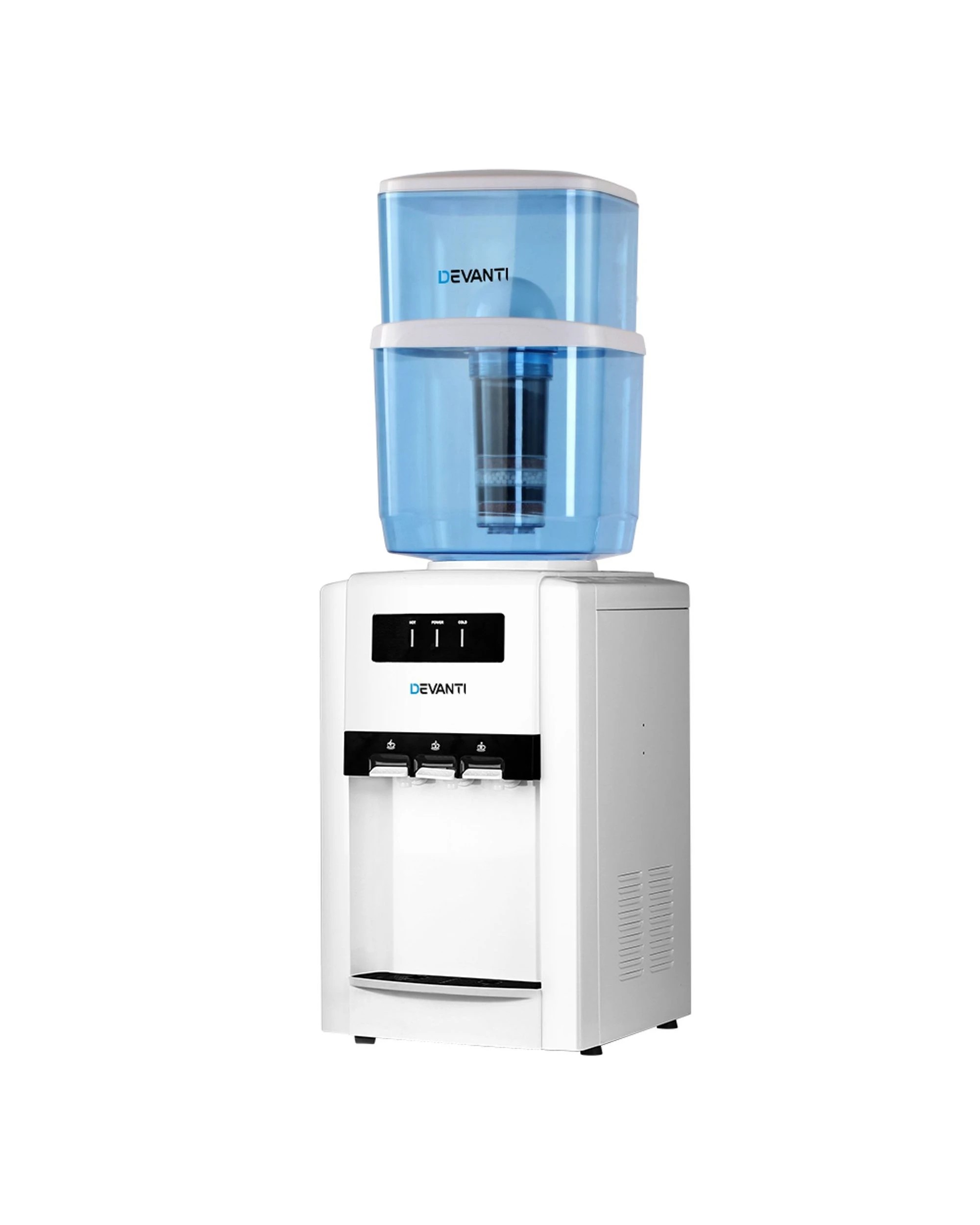 3 Devanti Countertop Benchtop Water Cooler Dispenser 22L 7-Stage Filter Filtration Hot Cold Triple Tap Purifier - multi, 3 of 10