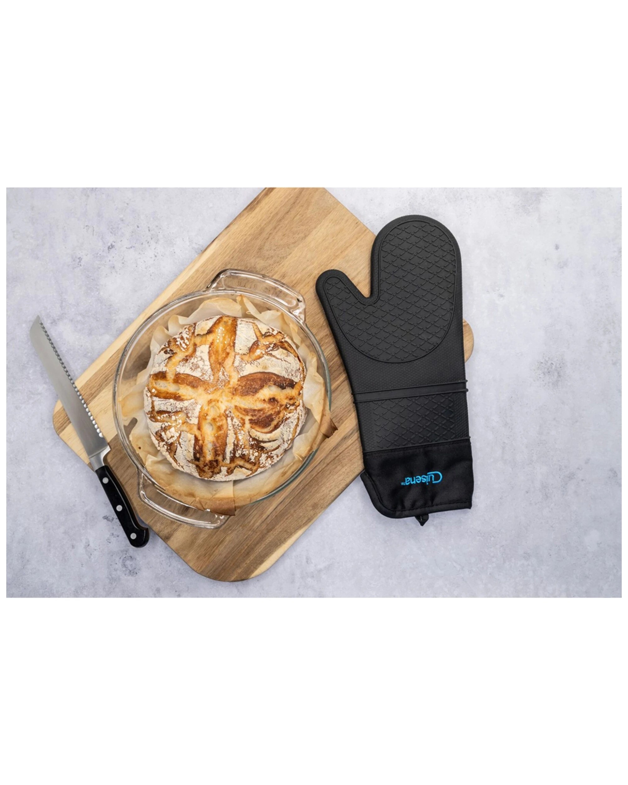 5 Cuisena Heat-Resistant Silicone and Fabric Oven Glove 94266 Black - Black, 5 of 5