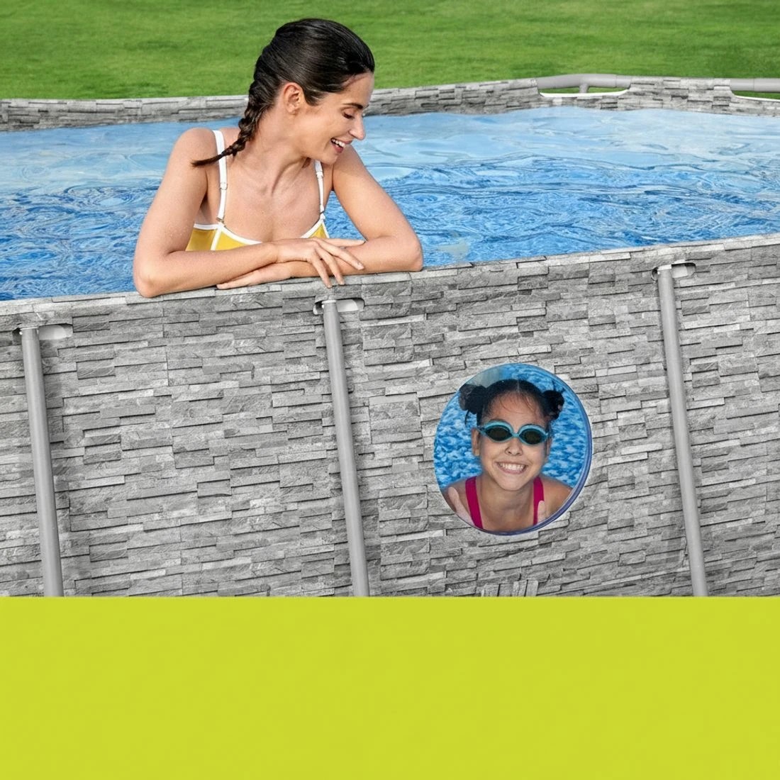 3 Bestway Swimming Pool 427x250x100cm Steel Frame Above Ground Pools Filter Pump Ladder 7250L - Multi, 3 of 6