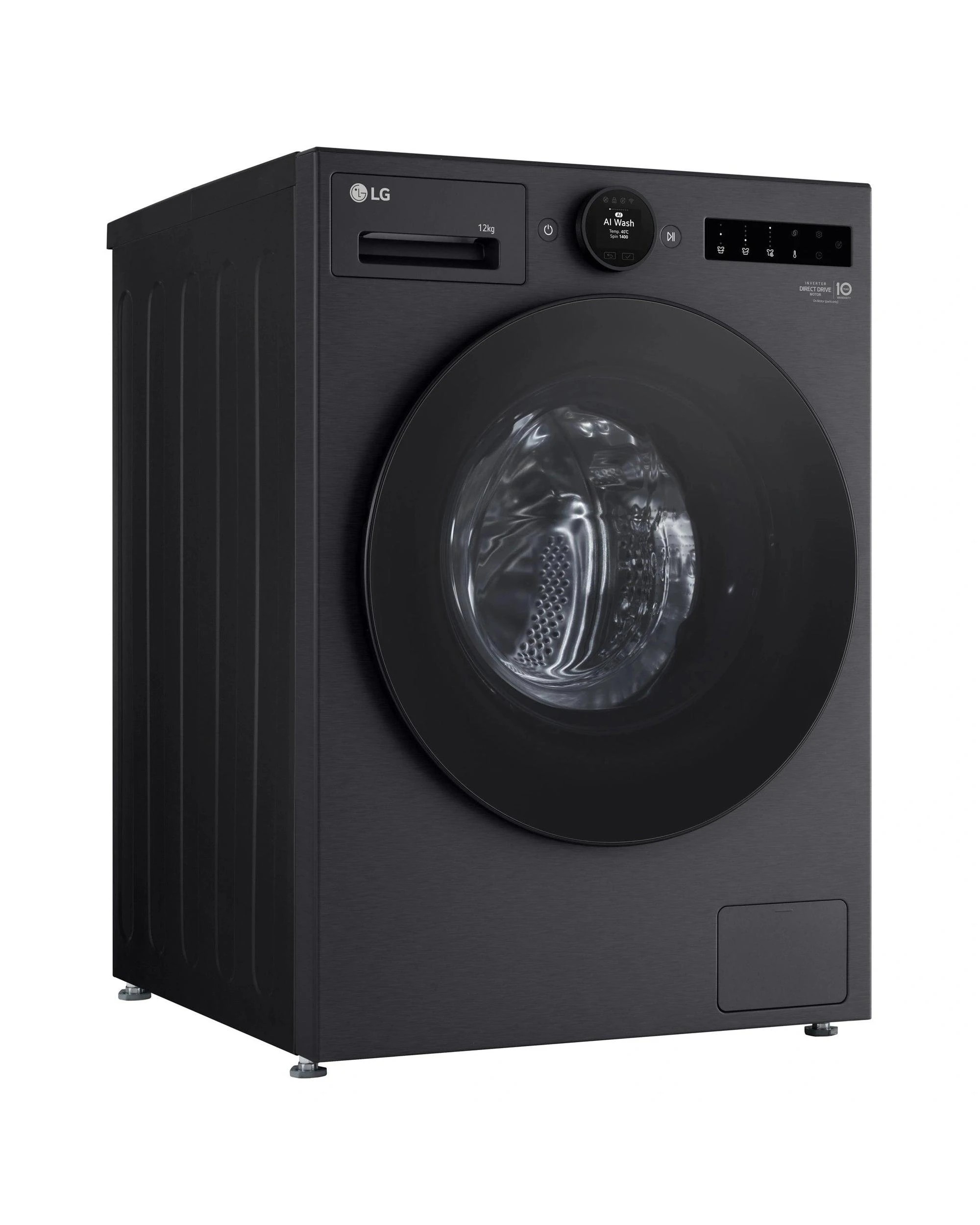 4 LG WX101412MB 12kg Series 10 Matte Black Front Load Washer - Black, 4 of 10