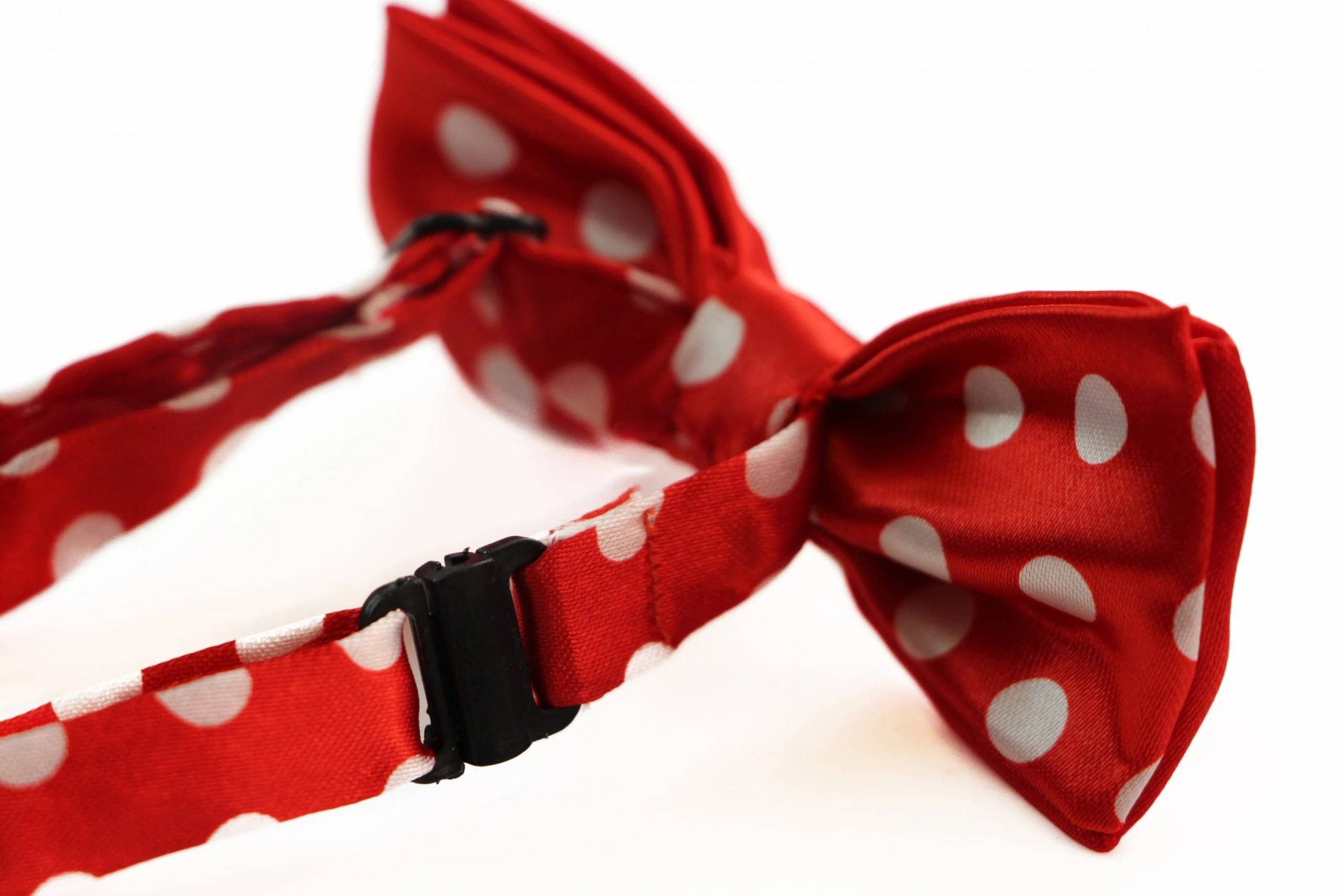4 Zasel Boys Red With White Large Polka Dots Patterned Bow Tie - Multi, 4 of 6