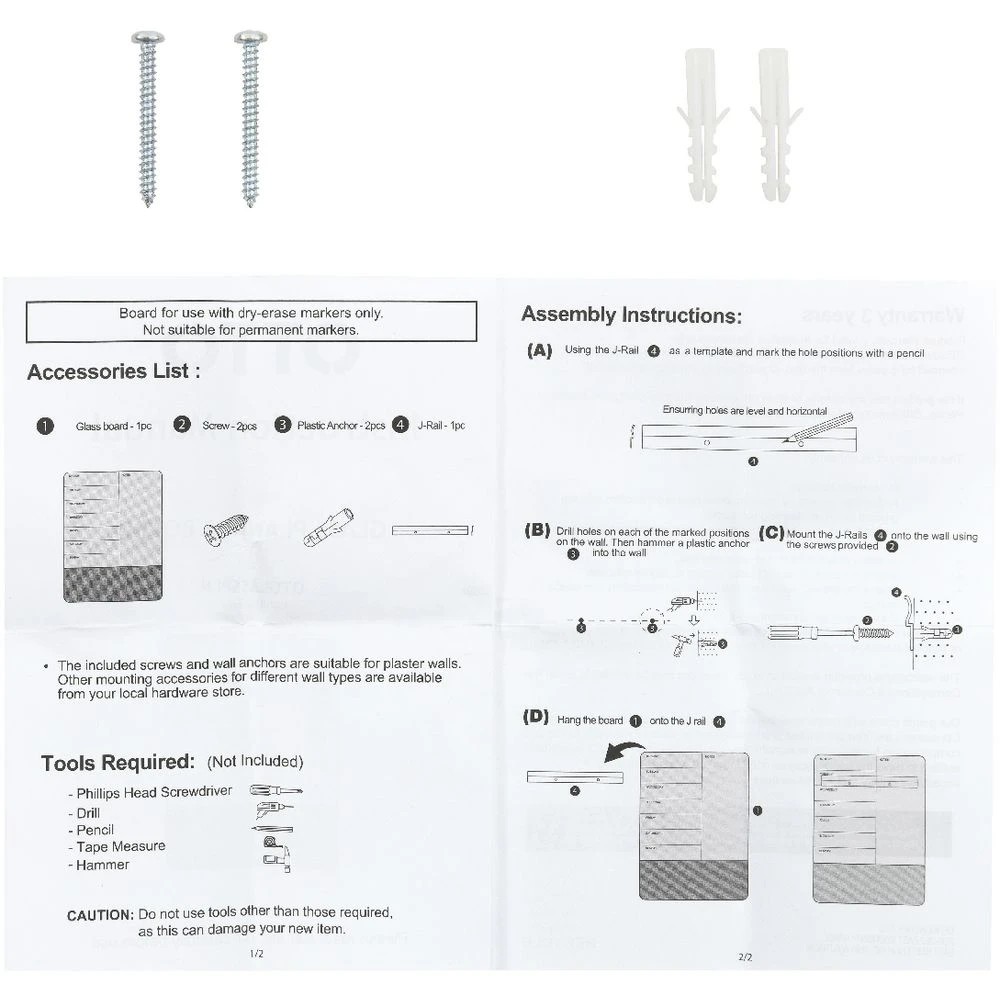 7 Otto Magnetic Glass Planner Board 300 x 450mm, 7 of 8