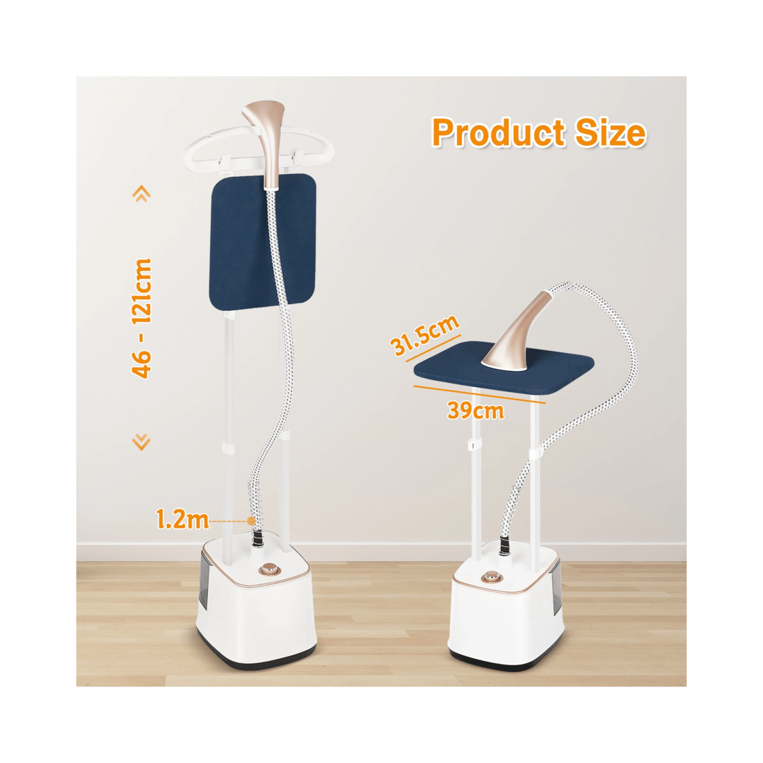 7 Advwin Standing Garment Steamer, 2000w Clothes Steamer With 2.7l Tank, Portable Steam Iron Wrinkle Remover, 7 of 7