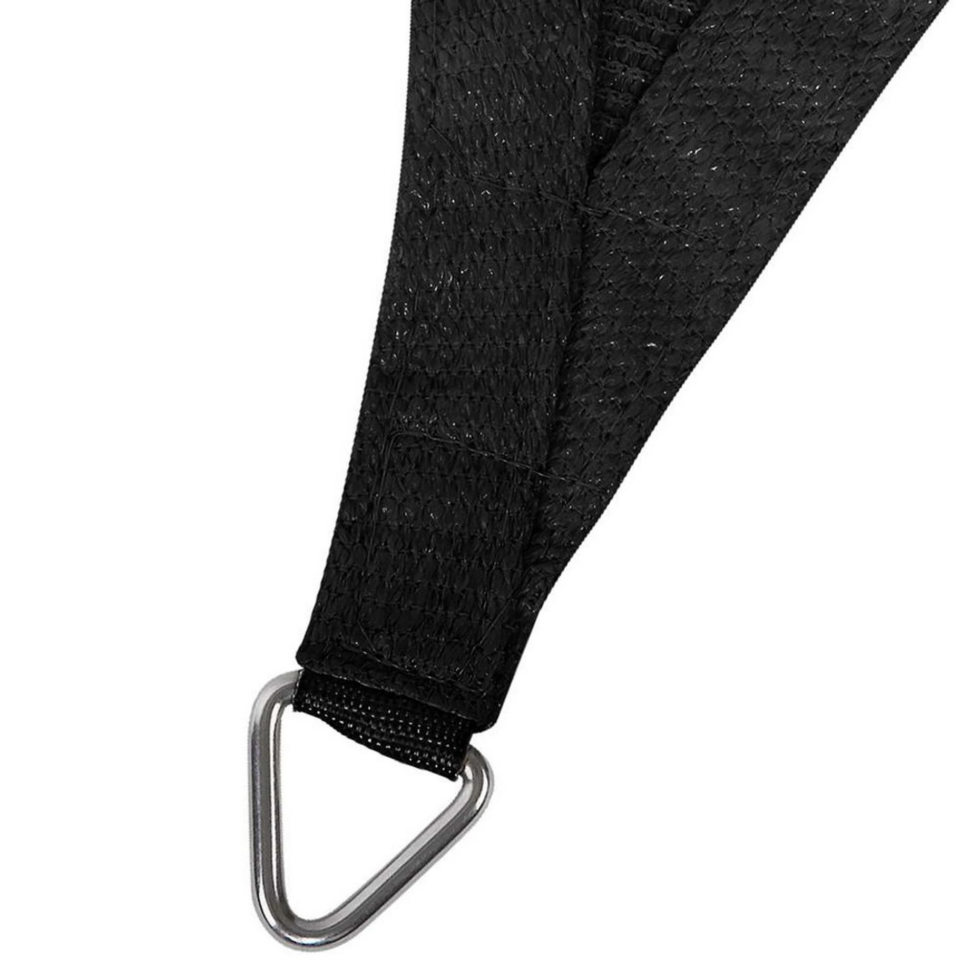 4 Instahut Shade Sail Rectangle 280GSM 98%  Shade Cloth - Black, 4 of 8