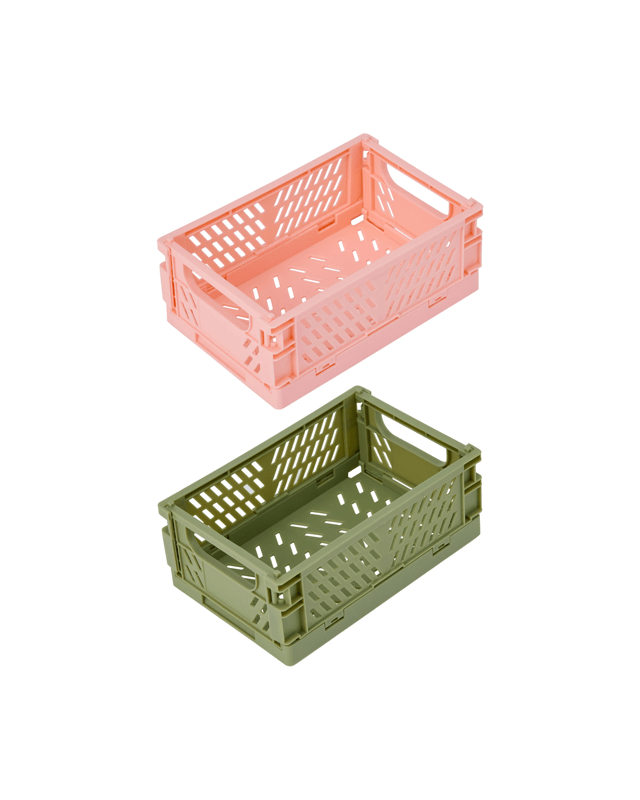 2 Pack Collapsible Containers - Pink and G