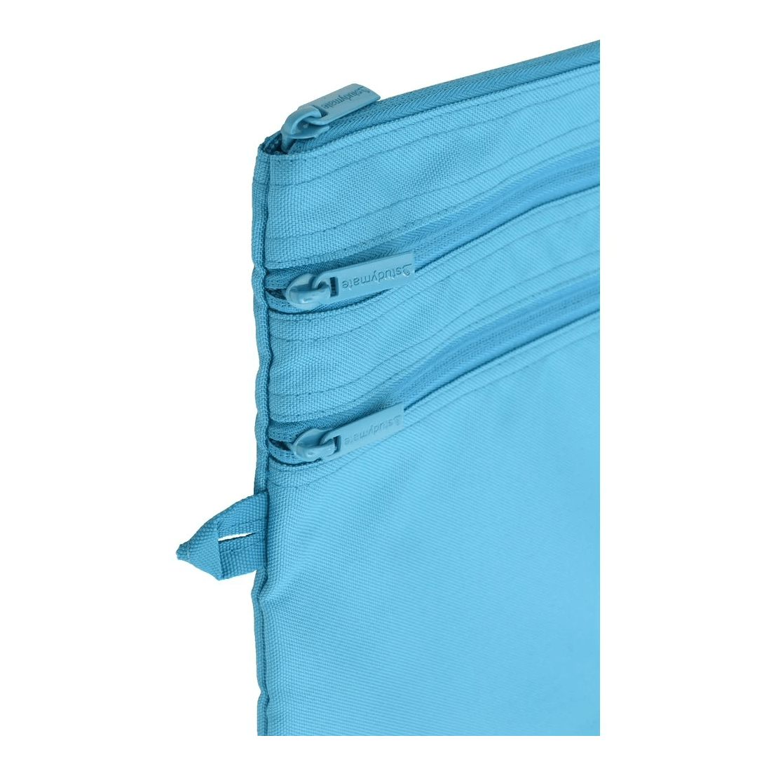 4 Studymate Triple Zip Pencil Case Blue, 4 of 4