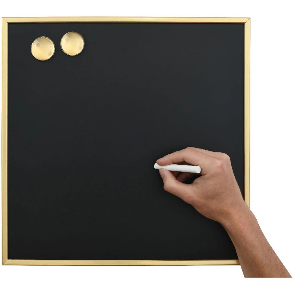 3 Otto Magnetic Chalkboard 356 x 356mm Gold Frame, 3 of 8