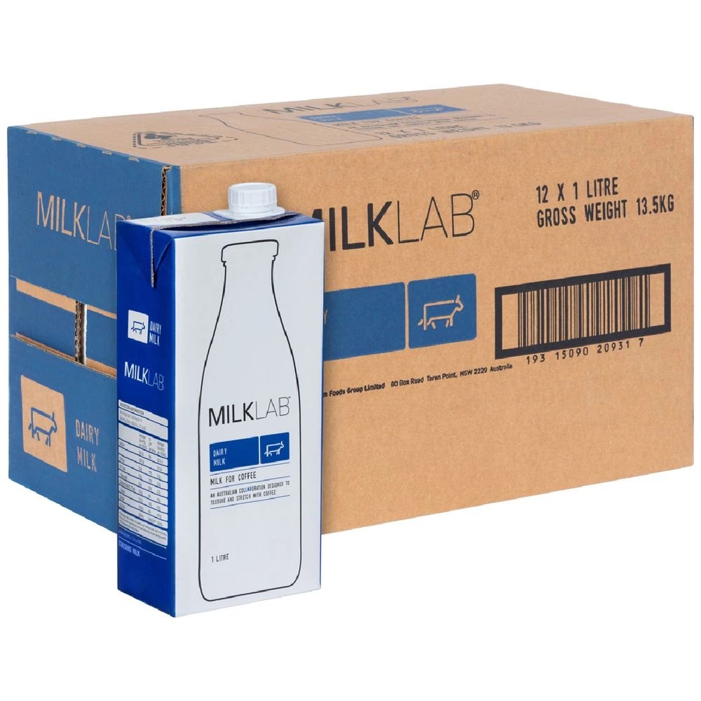 1 MILKLAB Dairy Milk 1L 12 Pack, 1 of 3