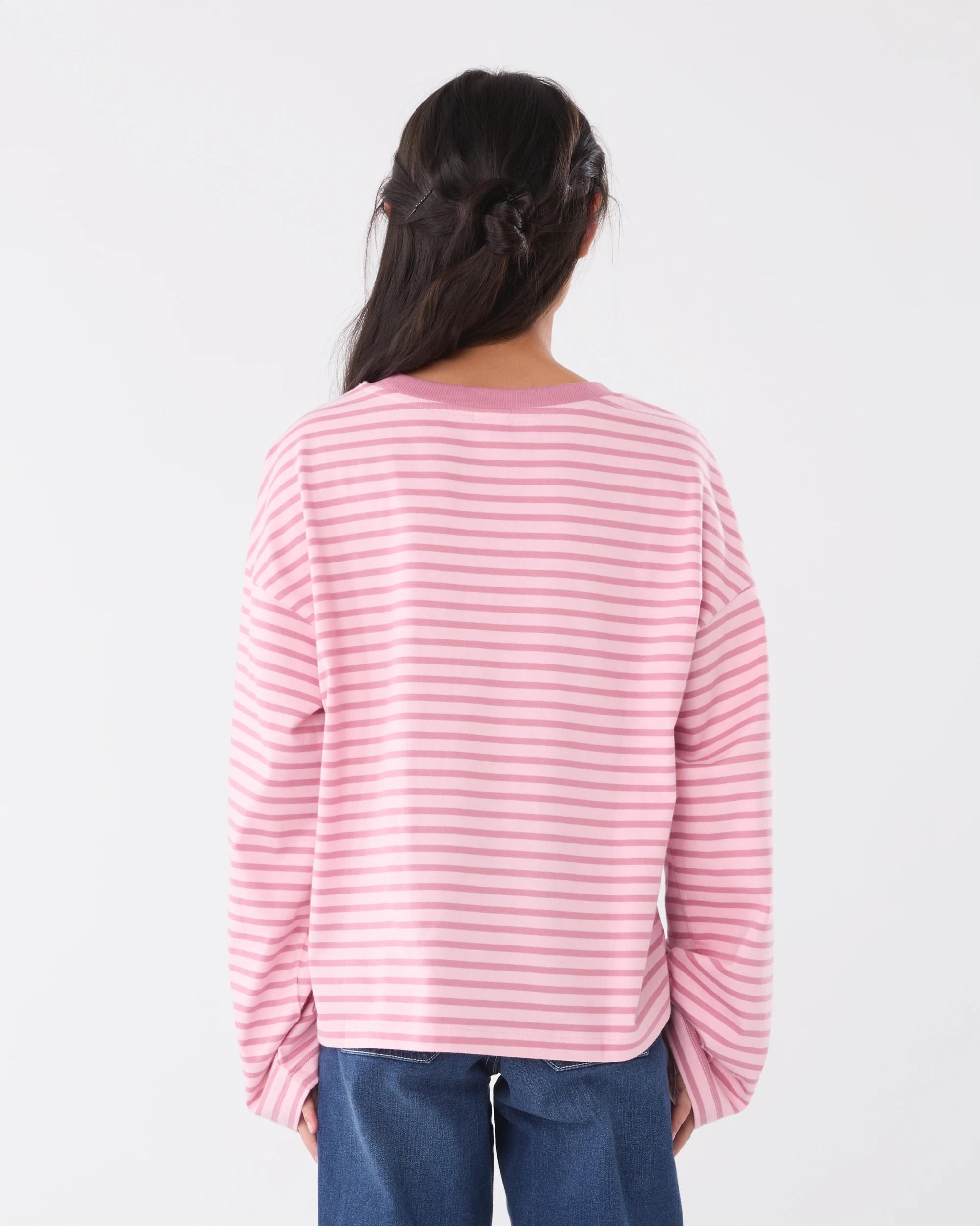 2 Oversized Stripe T-shirt Pnk Stripe, 2 of 6