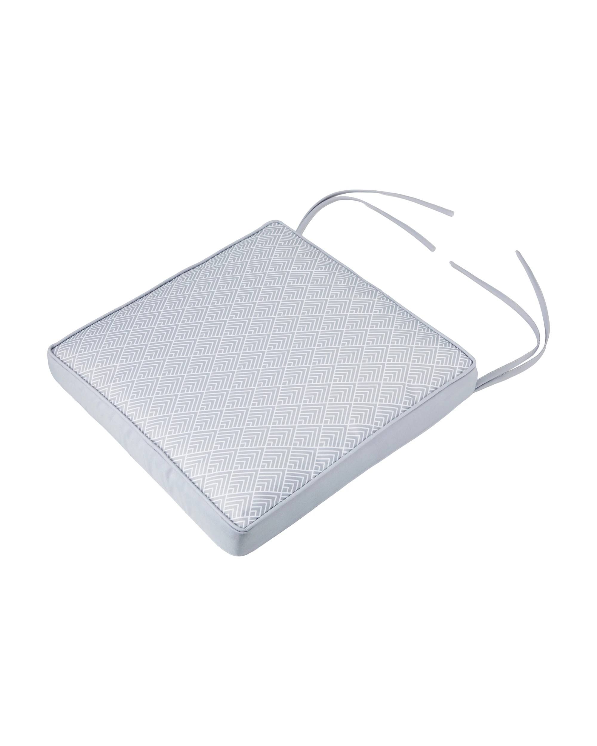 2 Geometric Chair Outdoor Pad - Grey, 2 of 4