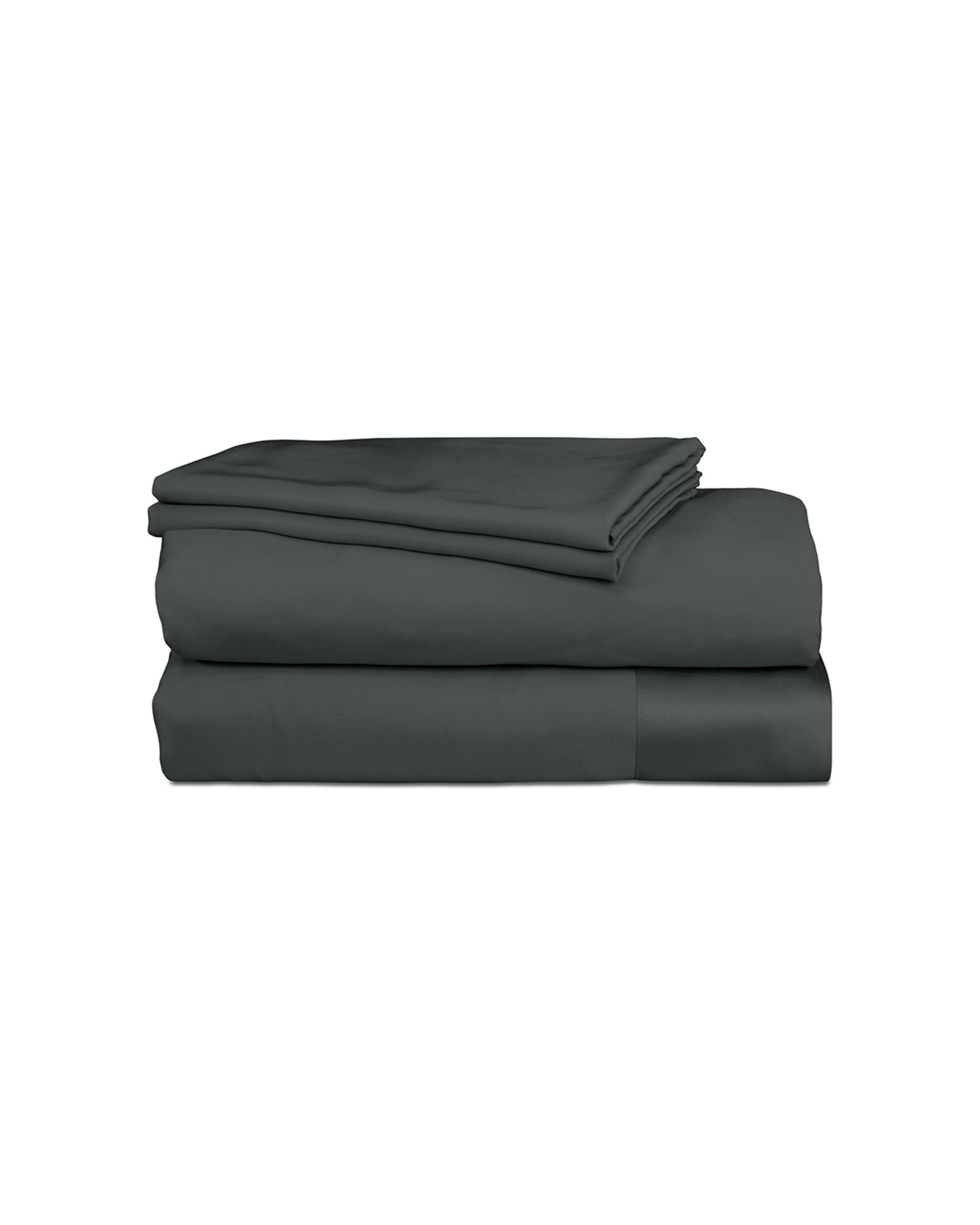 3 Algodon Rayon From Bamboo Bed Set With Flat Sheet - Single Bed - Charcoal, 3 of 4