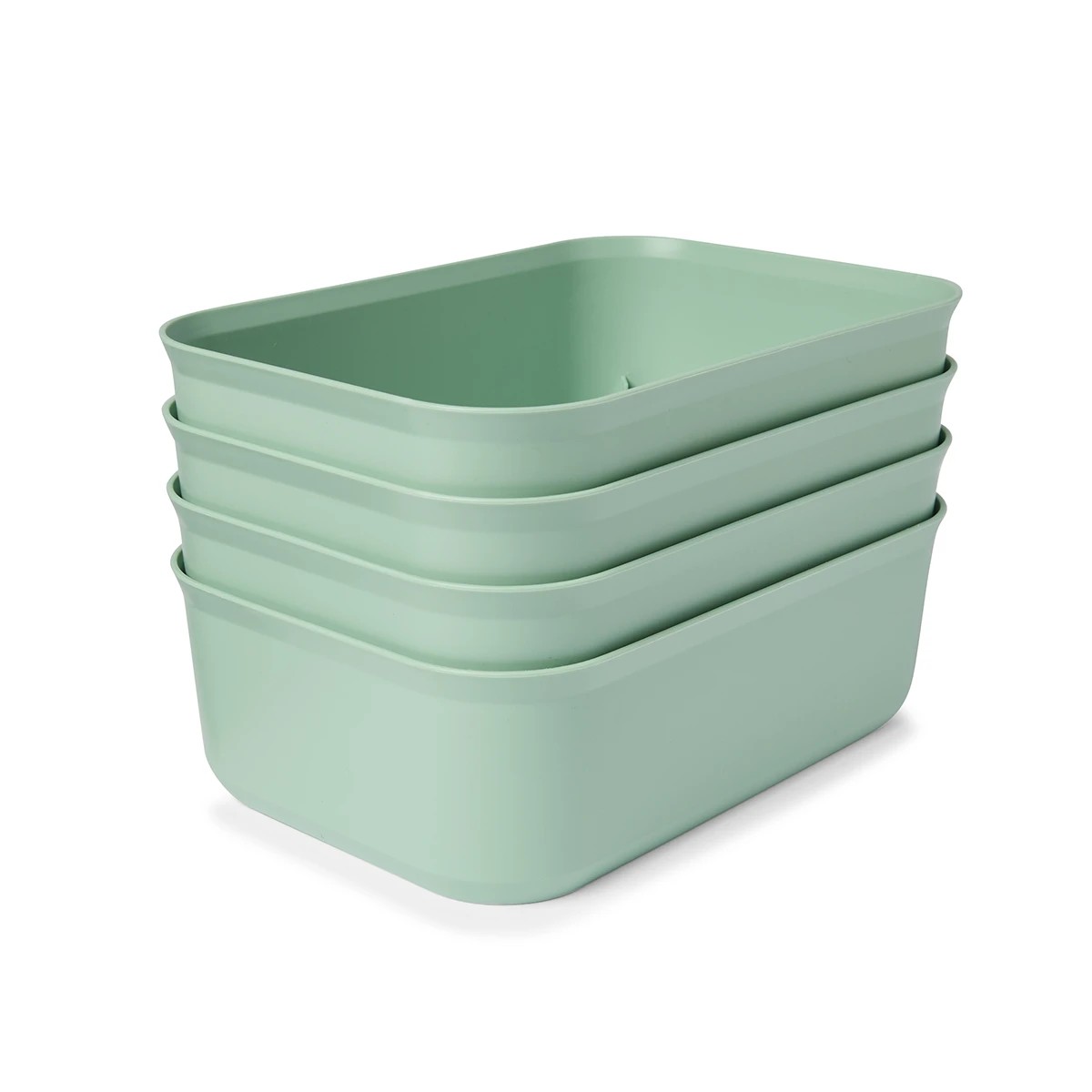 4 4 Pack 3L Utile Medium Tubs - Green, 4 of 7