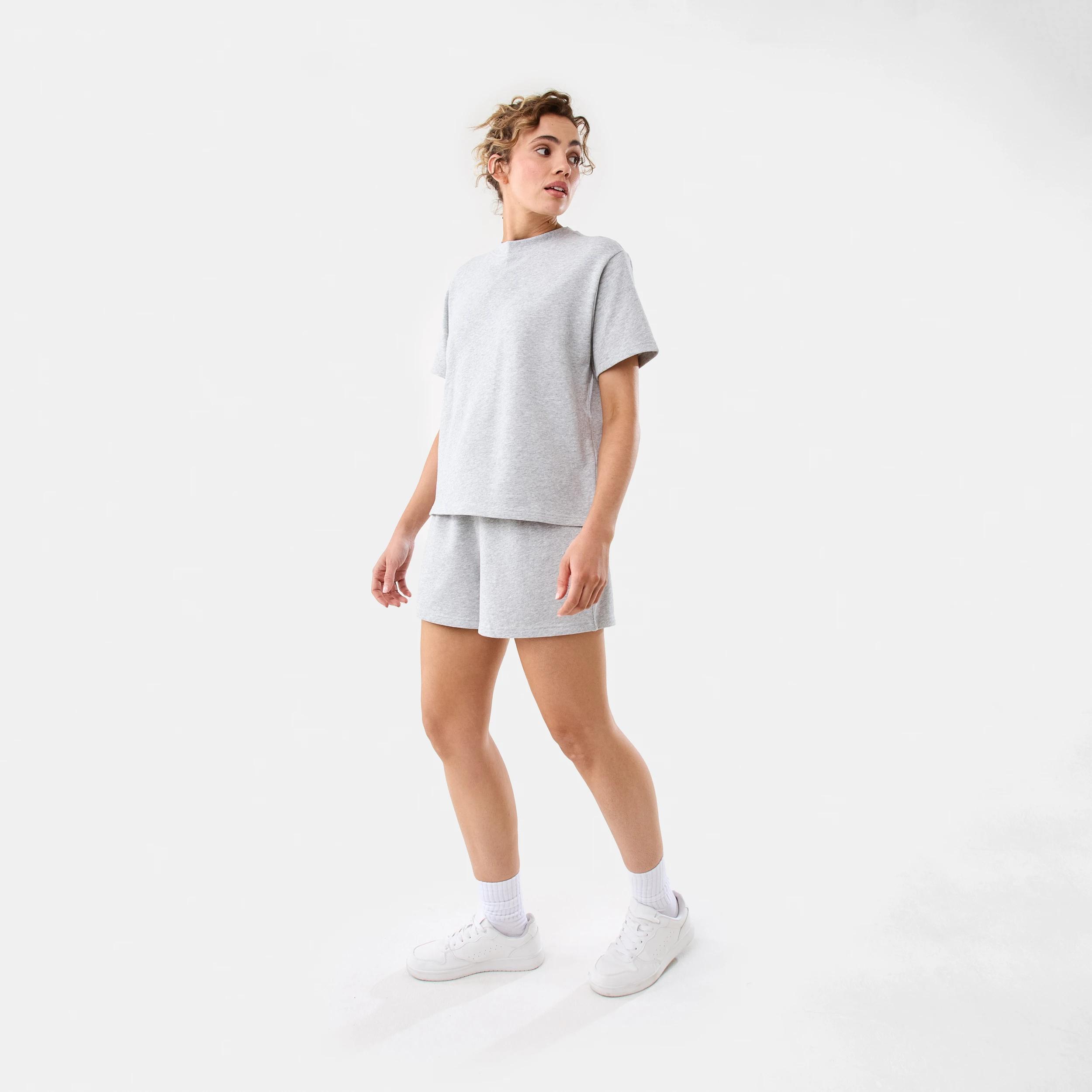 2 Active Womens Terry Shorts SOFT GREY MARLE, 2 of 6