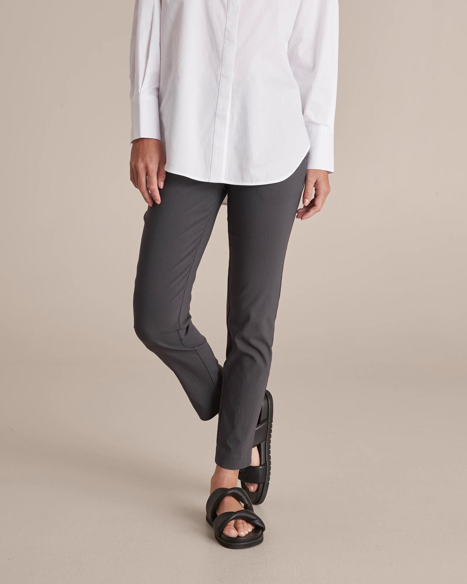 1 Carrie Skinny Ankle Length Bengaline Pants - Preview GRAPHITE, 1 of 6