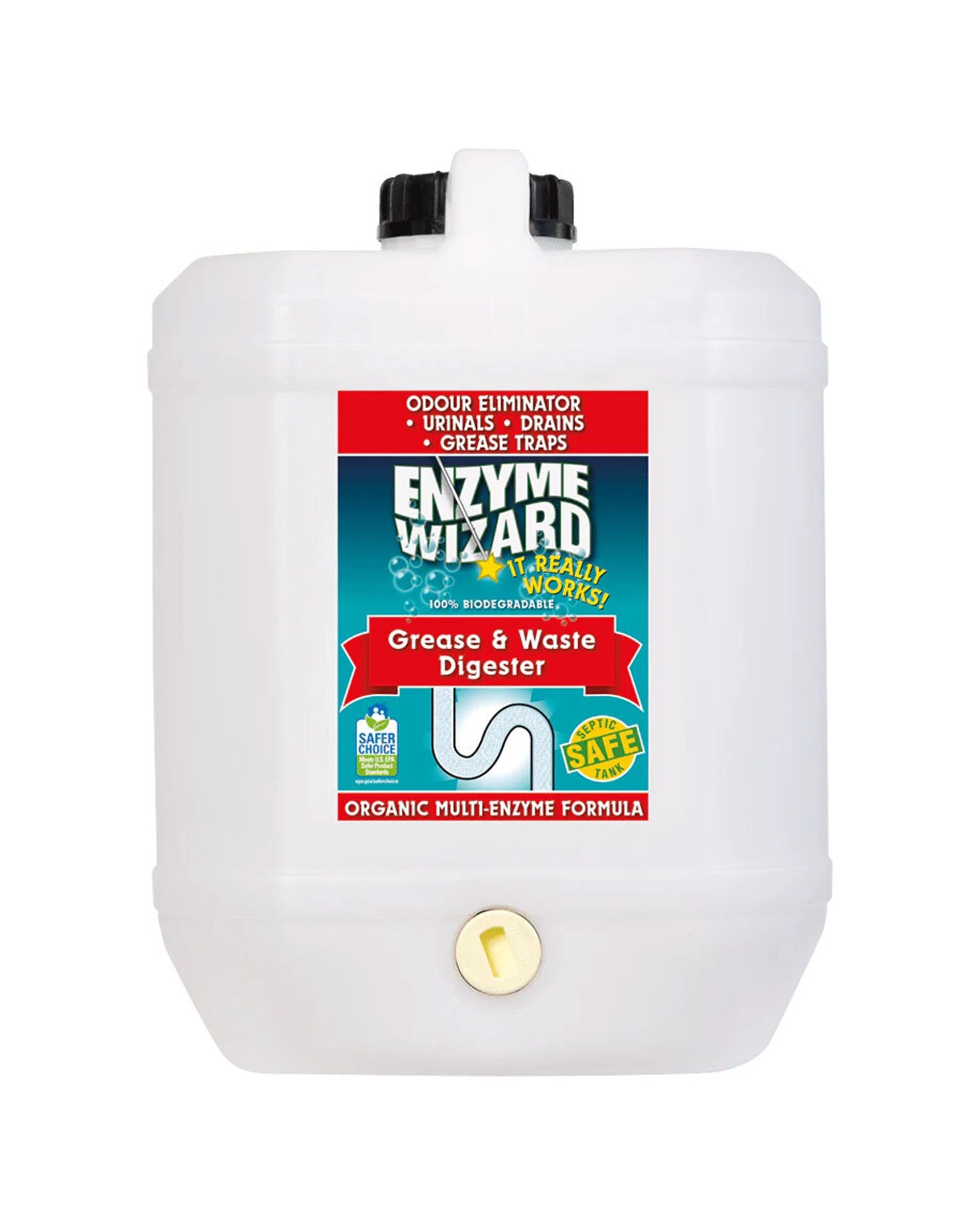 1 Enzyme Wizard Grease and Waste Digestor Pipe Cleaner 10L Drain Treatment - Clear, 1 of 1
