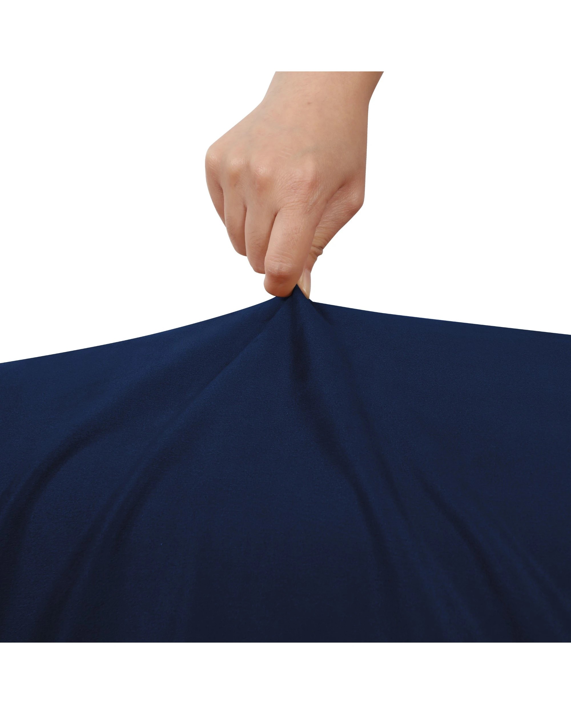 4 Sherwood Home Premium Faux Suede Royal 3 Seater Couch Sofa Cover - Dark Blue, 4 of 5
