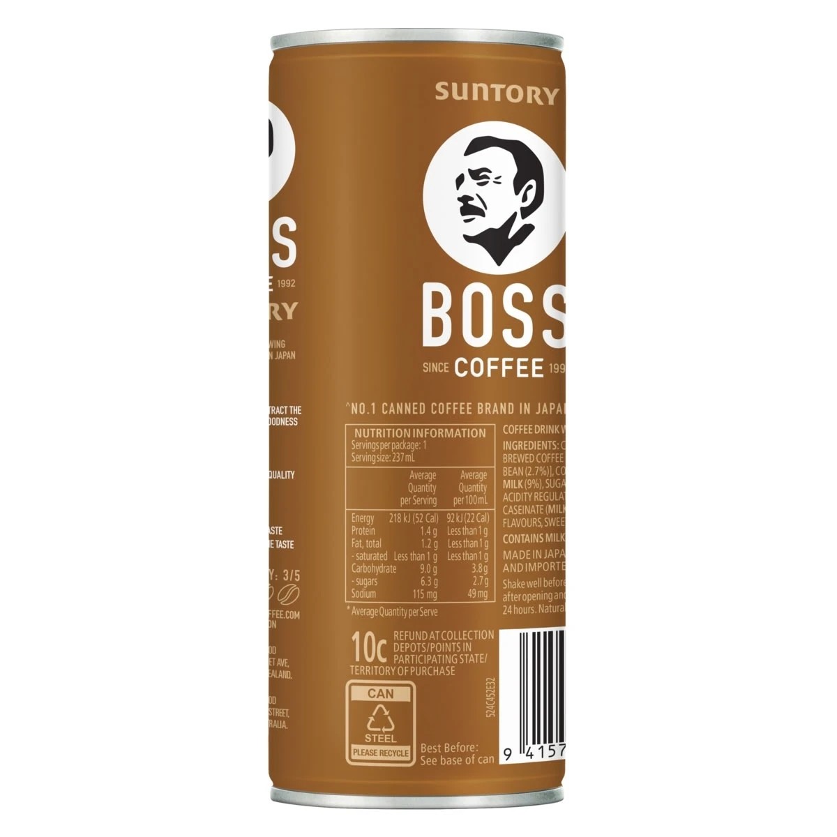 4 Suntory Boss Coffee Iced Latte 237ml, 4 of 5