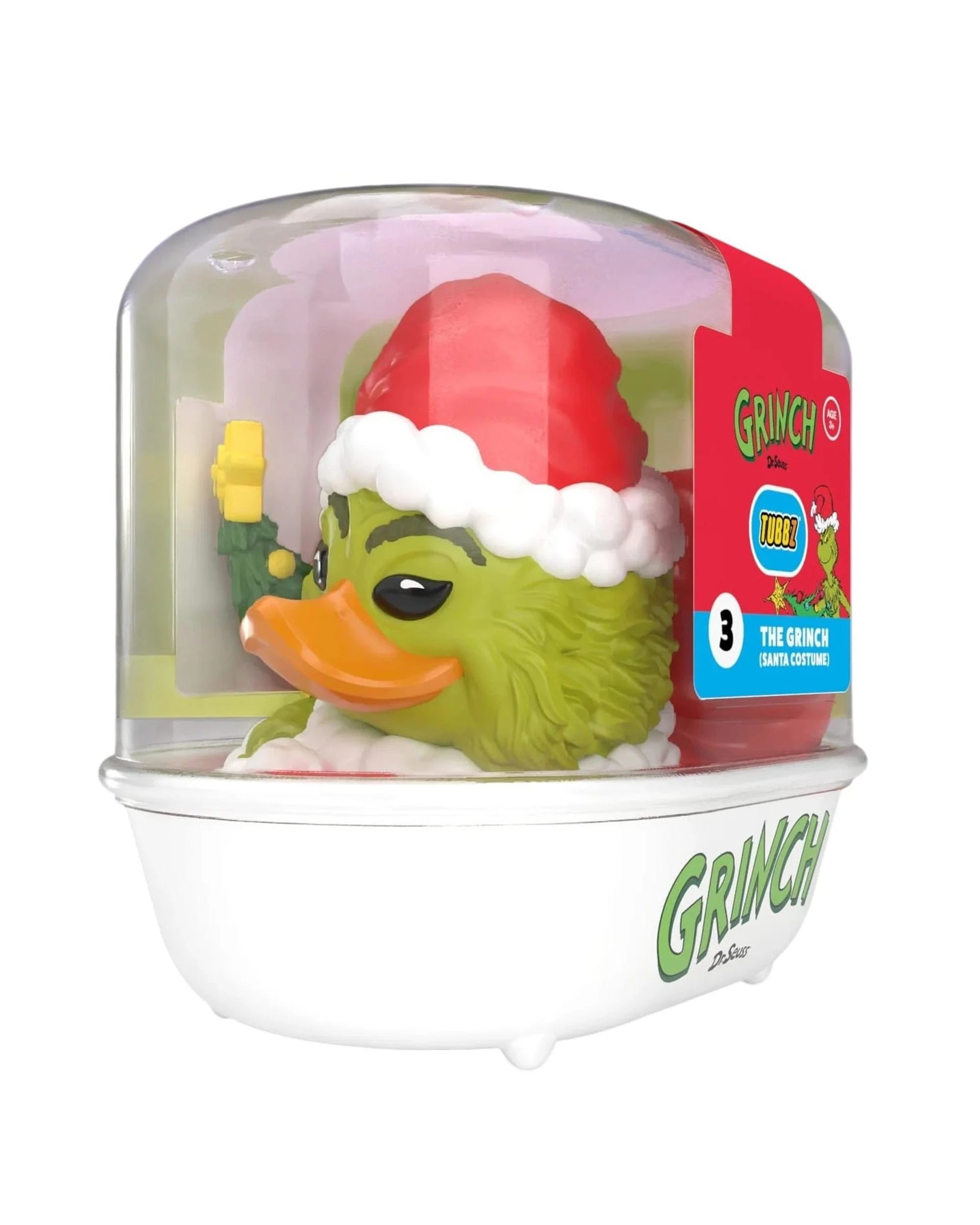 1 TUBBZ Dr Seuss The Grinch in Santa Outfit First Edition Cosplaying Duck Figure, 1 of 7