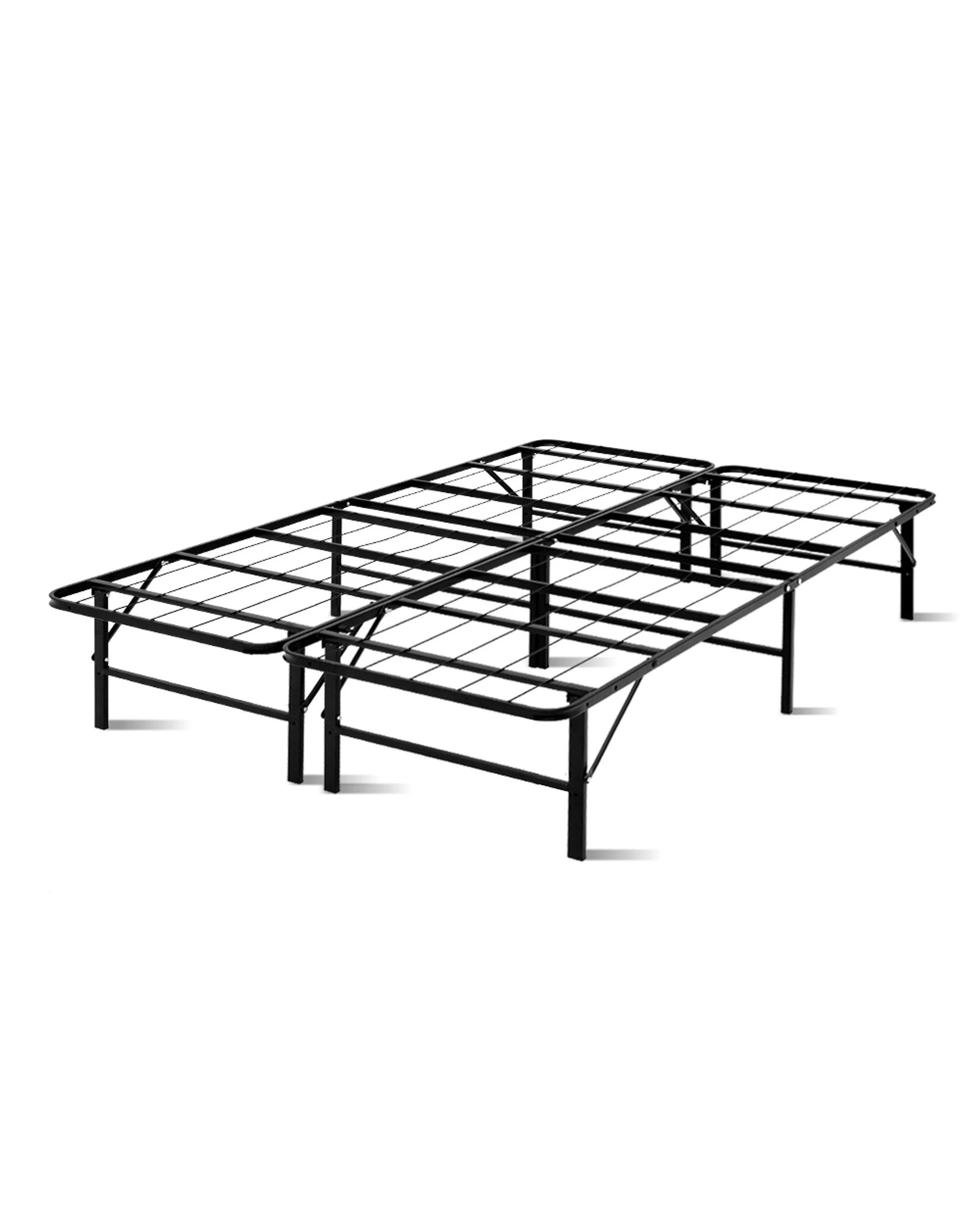 1 Artiss Folding Bed Frame Metal Base - Black, 1 of 8