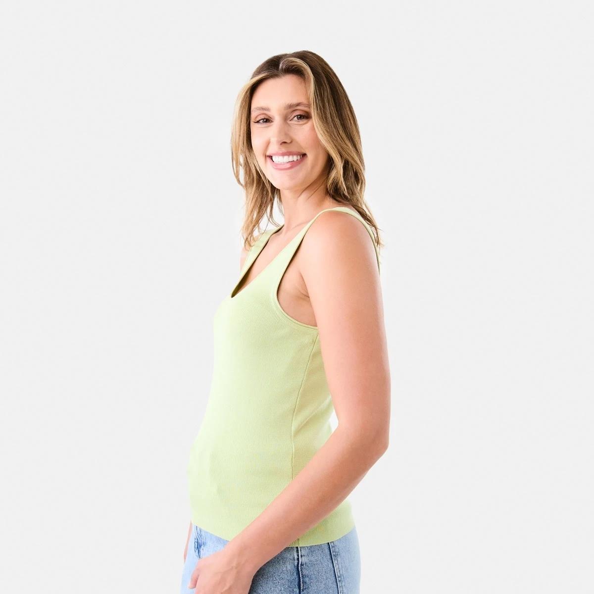 2 Sleeveless True Knit Scoop Neck Tank Grn Tea, 2 of 7