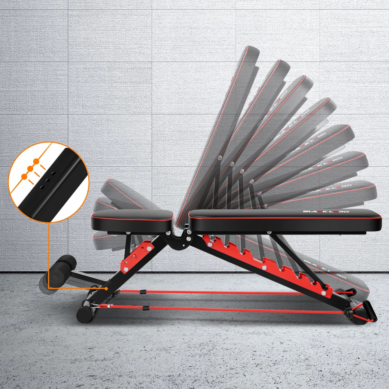 3 Black Lord Weight Bench Adjustable, 3 of 8