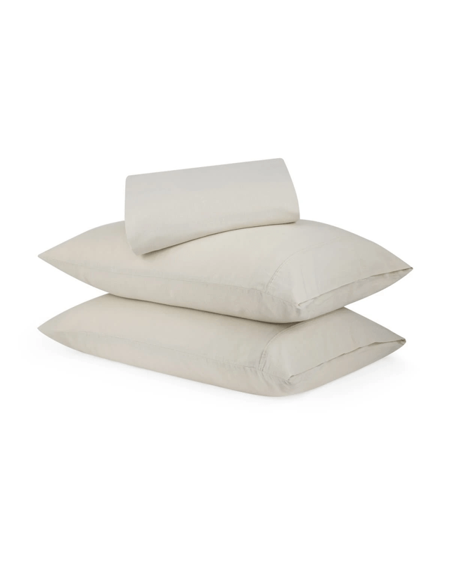 Cotton Linen Sheet Set - Queen Bed, Nat