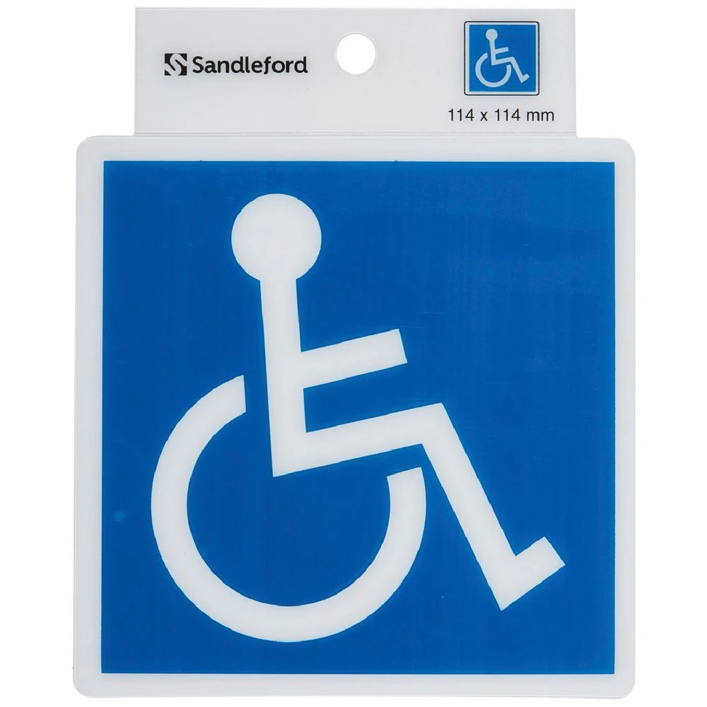1 Sandleford Disabled Symbol Self-adhesive Sign, 1 of 1
