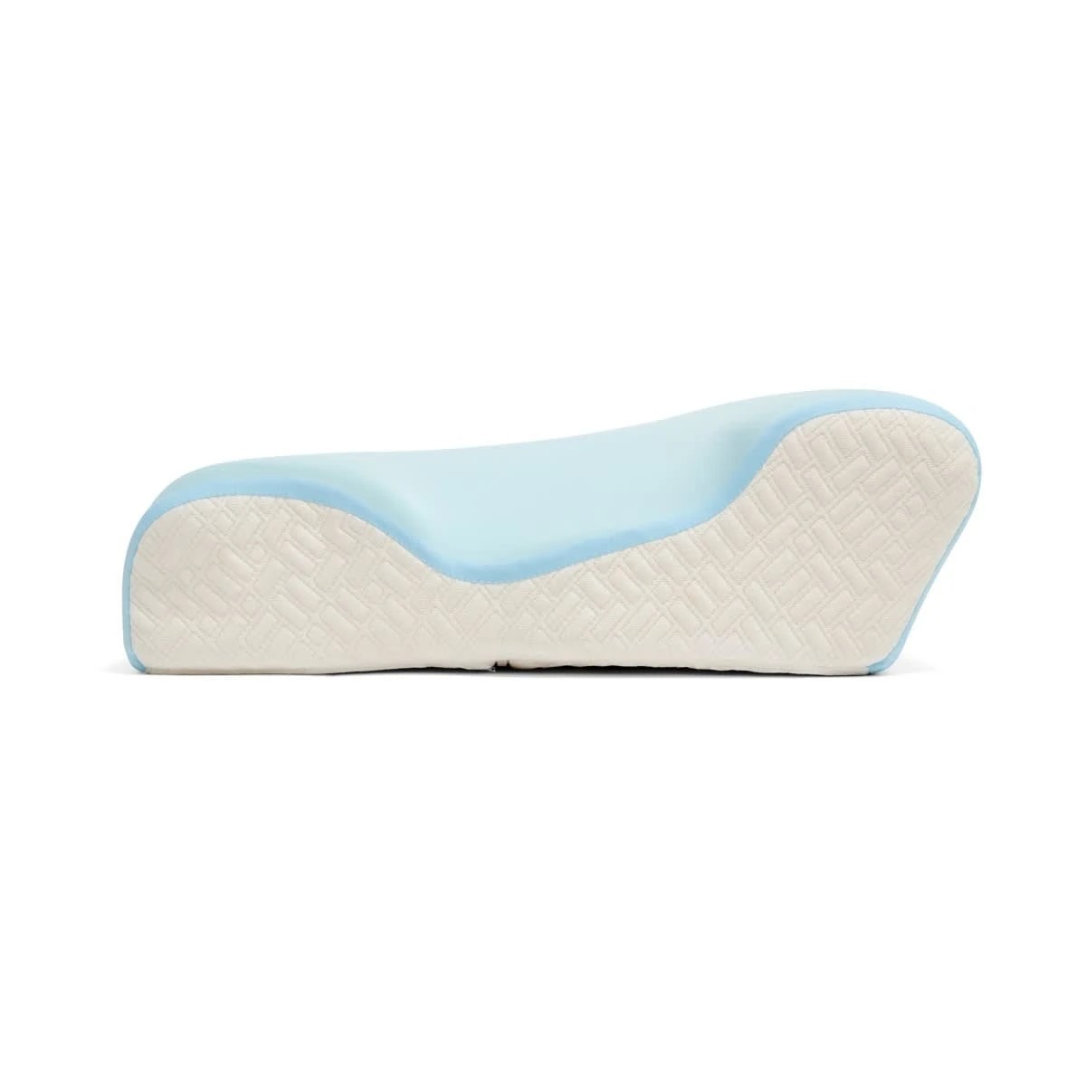 8 Ergonomic Memory Foam Pillow - Medium Profile, Blue and White, 8 of 10