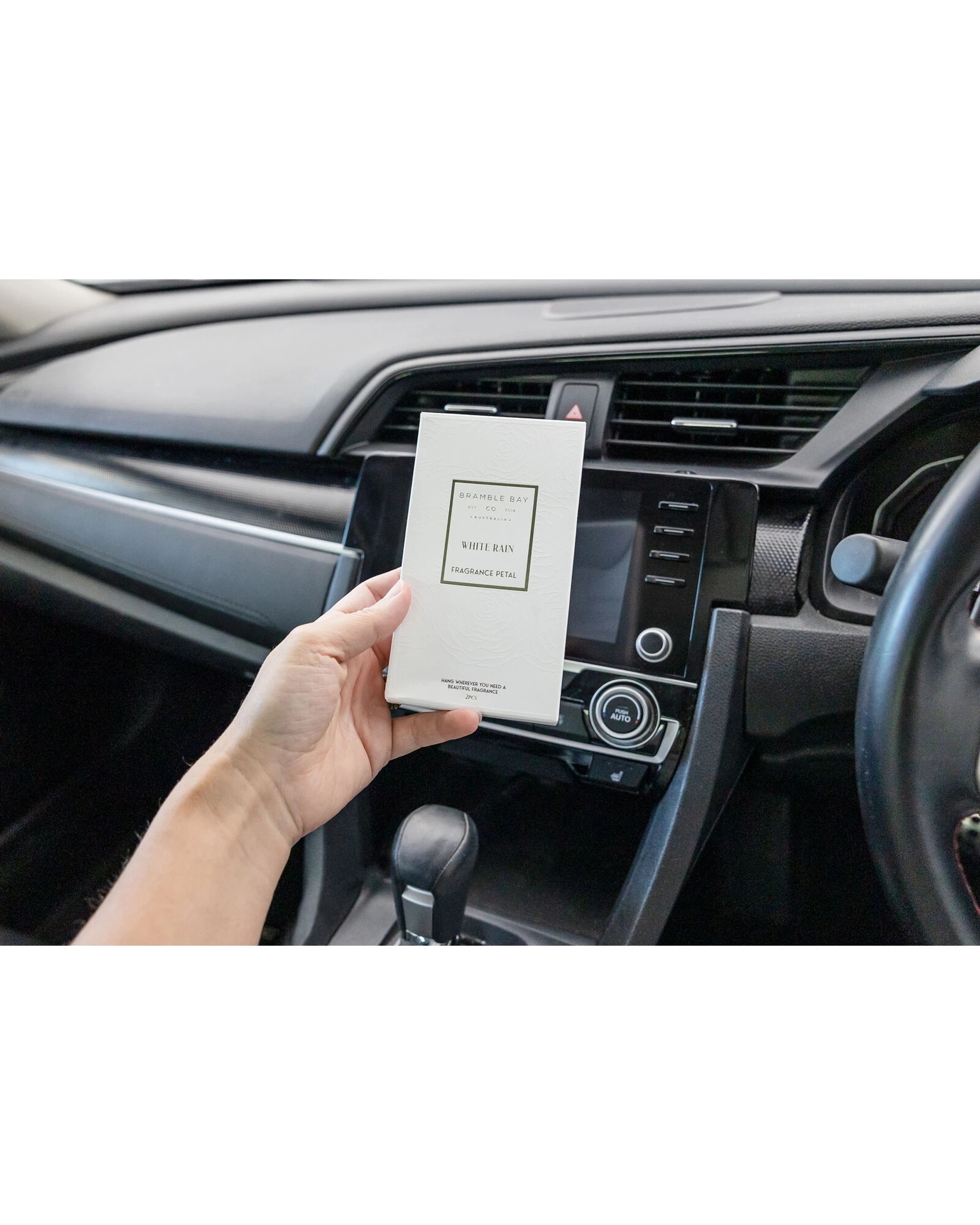 7 Bramble Bay 2x 2pc Fragrance Petal Car Air Freshener Set Rain Gardenia - White, 7 of 7