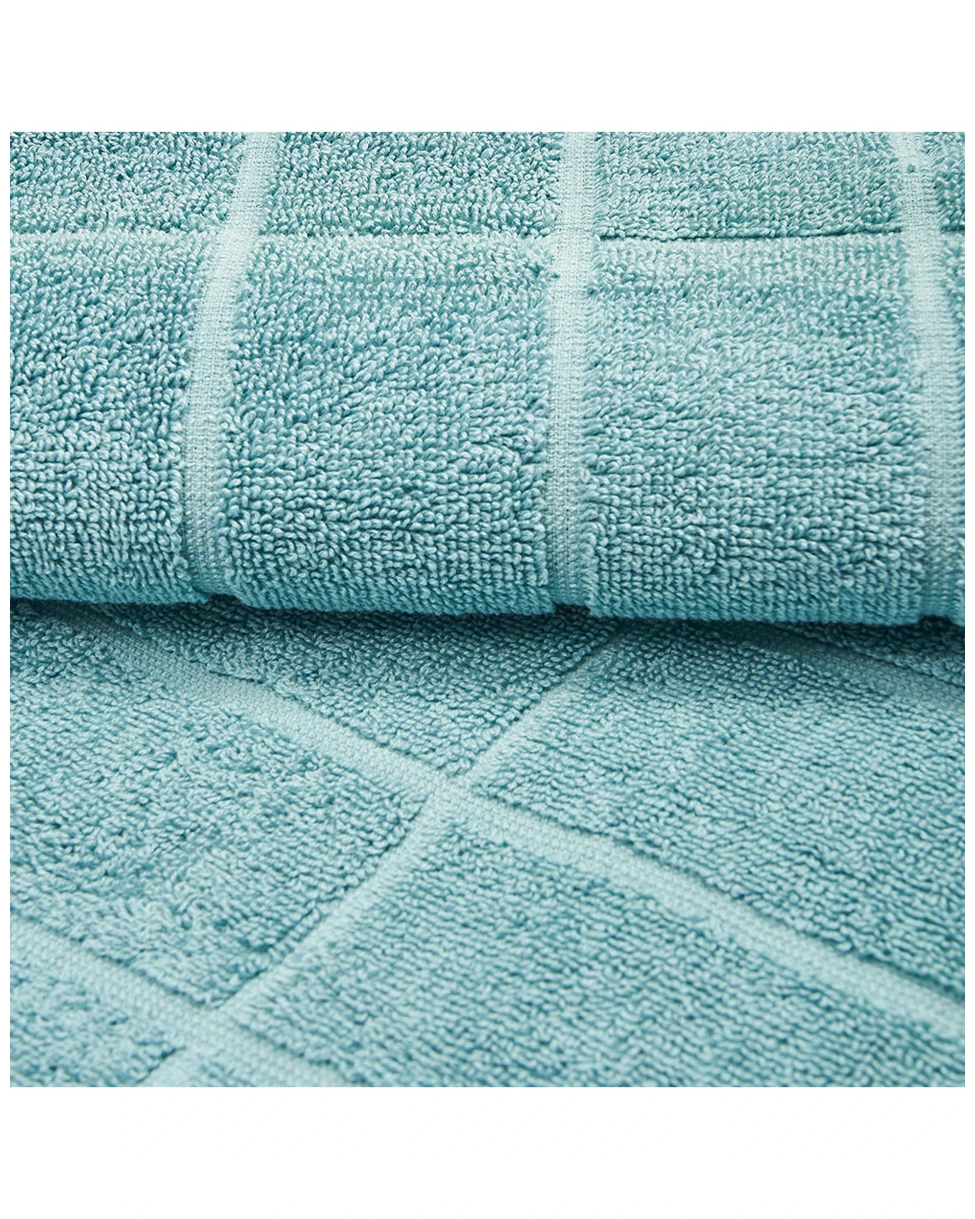 3 5pc Sheraton Luxury Maison Subway Towel Pack 100% Cotton Aqua Mist
 - Blue, 3 of 4