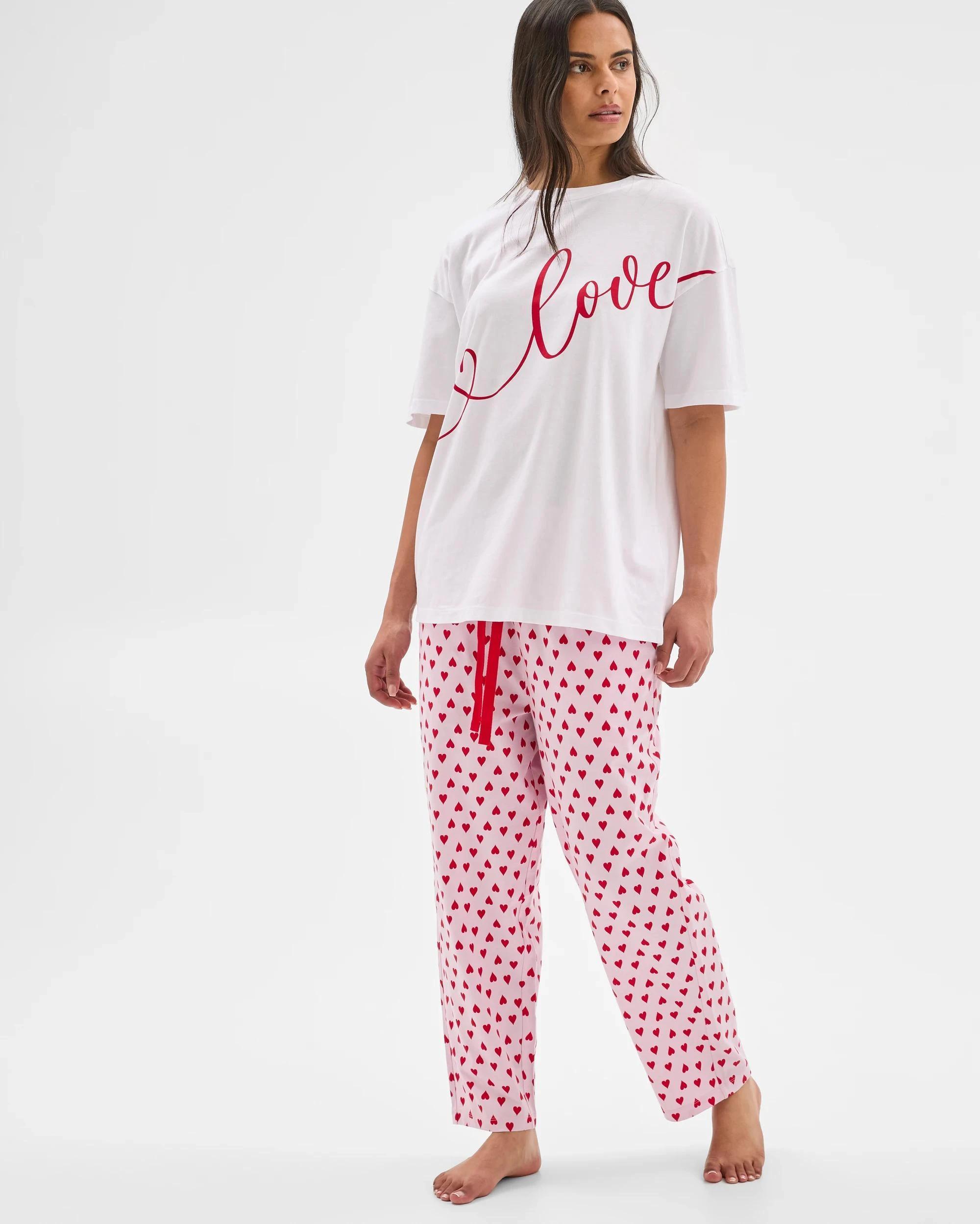 3 Target Woman Australian Cotton Printed Love Boyfriend Sleep T-Shirt LOVE, 3 of 7