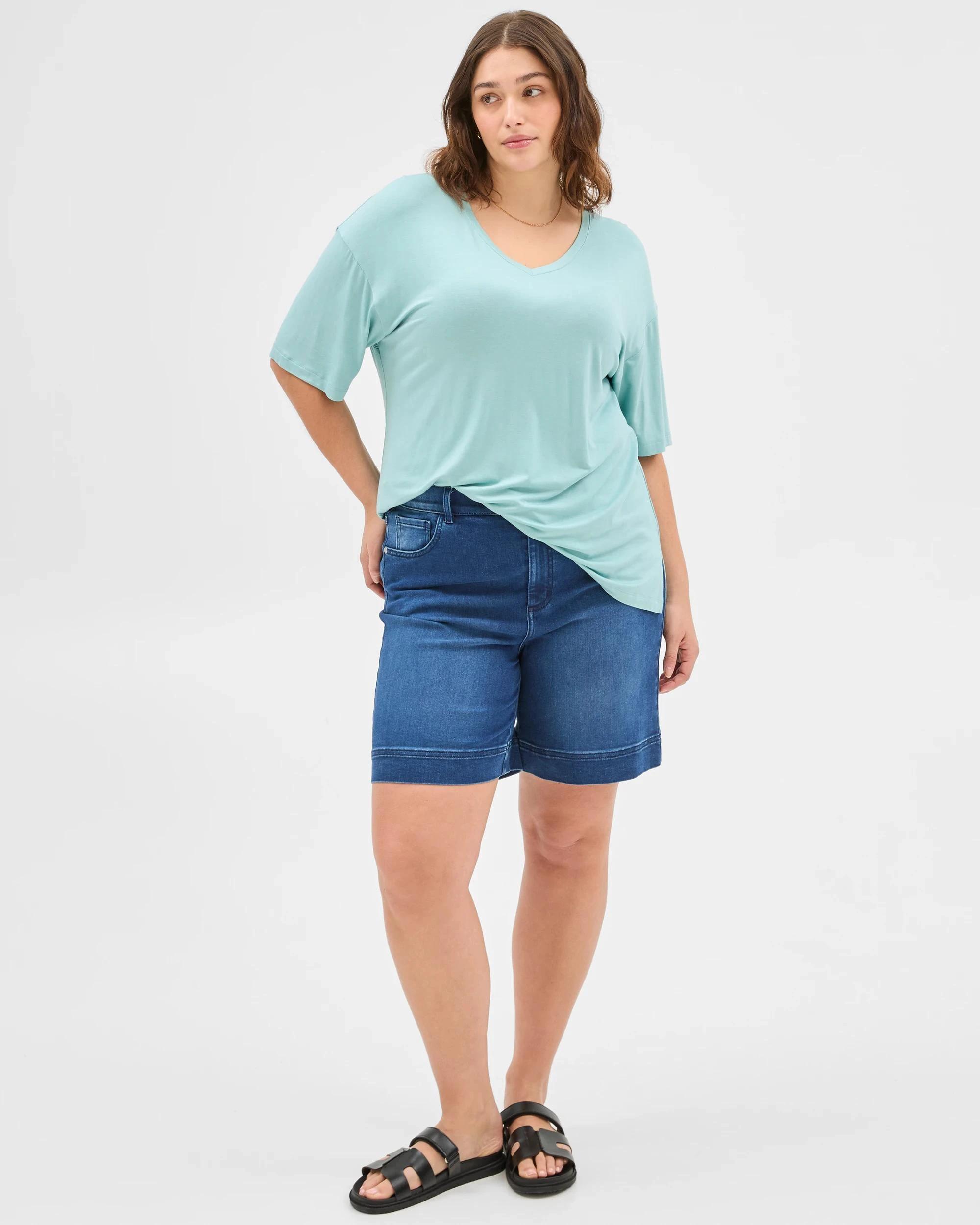 2 Target Plus Size V-Neck T-Shirt AQUIFER, 2 of 6