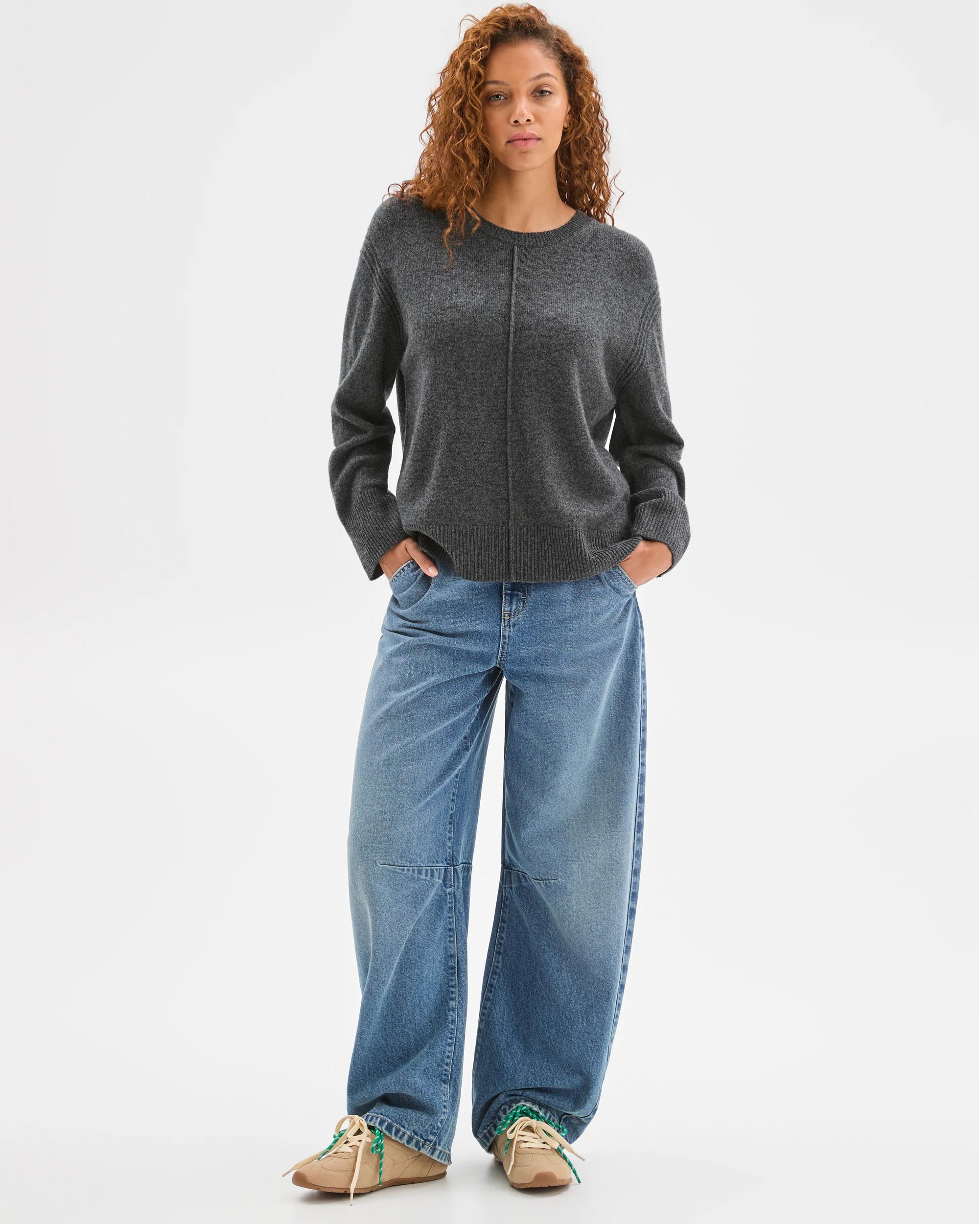 2 Target Woman Australian Lambswool Long Sleeve Jumper DARK GREY MARLE, 2 of 7